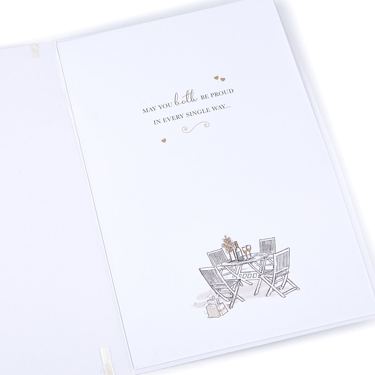 Golden Wedding Anniversary Card - Brasserie Scene 