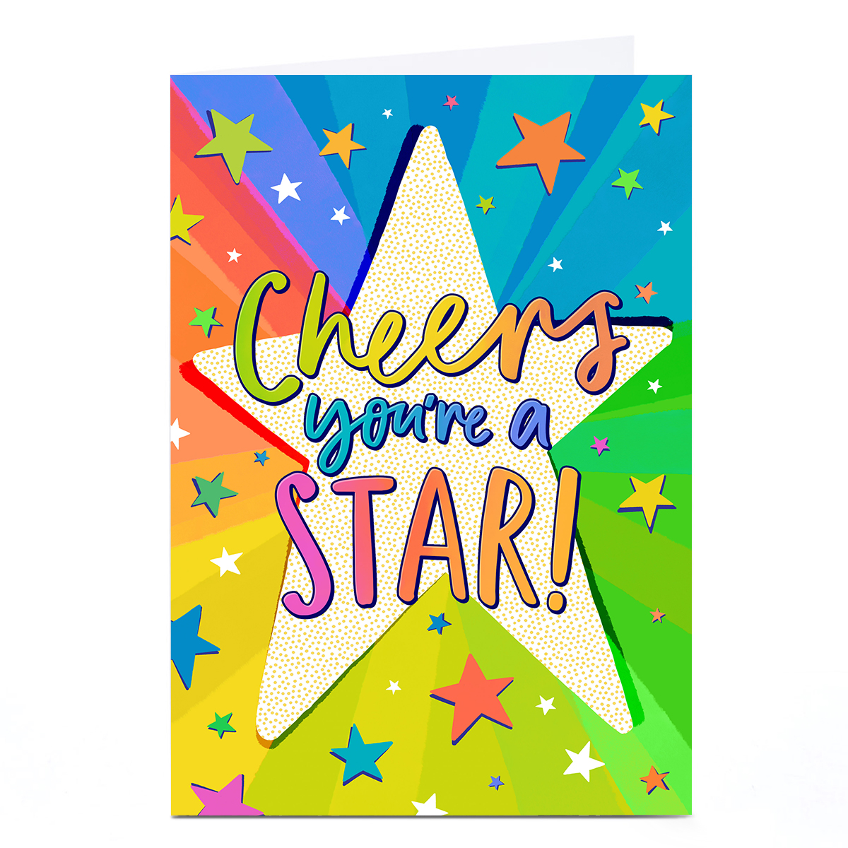 Personalised Thank You Card - Cheers You're A Star