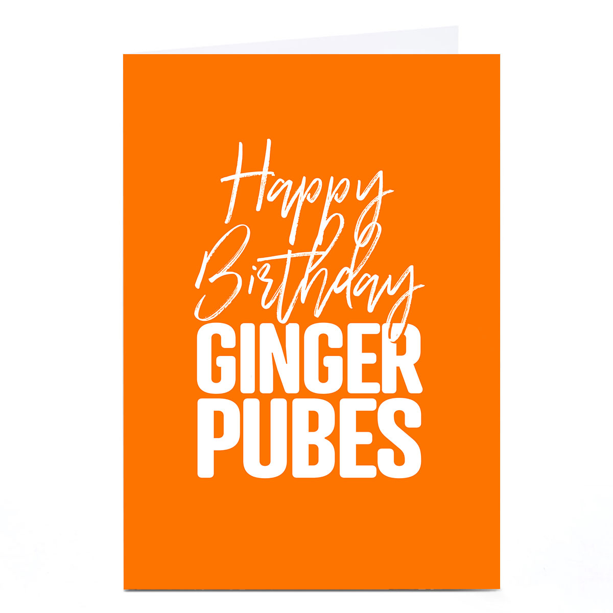 Personalised Punk Birthday Card - Ginger Pubes