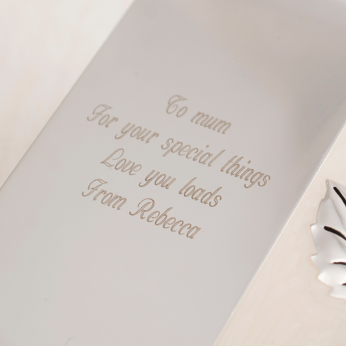 Engraved Mother Of Pearl Trinket Box