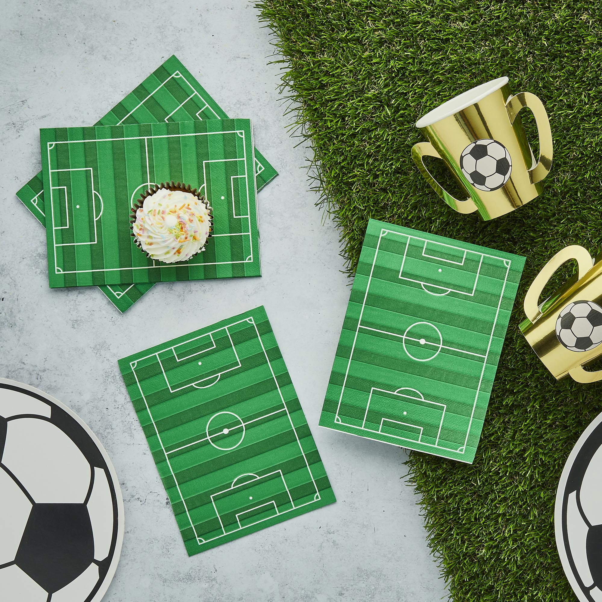 Football Pitch Paper Napkins - Pack of 16