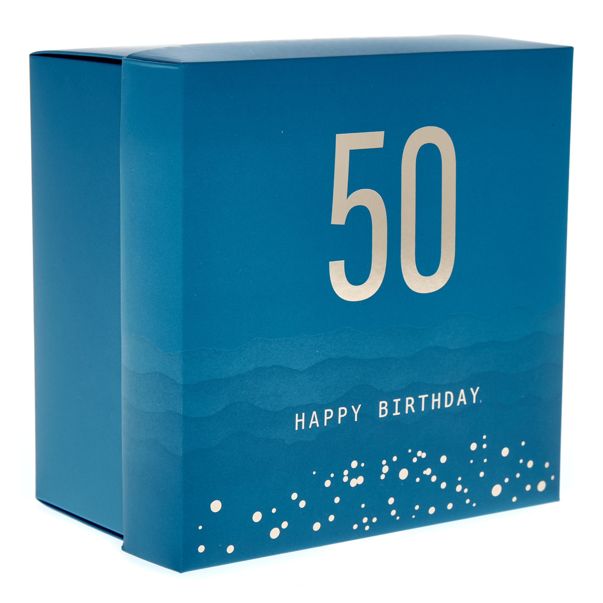 Blue & Gold 50th Birthday Mug in a Box