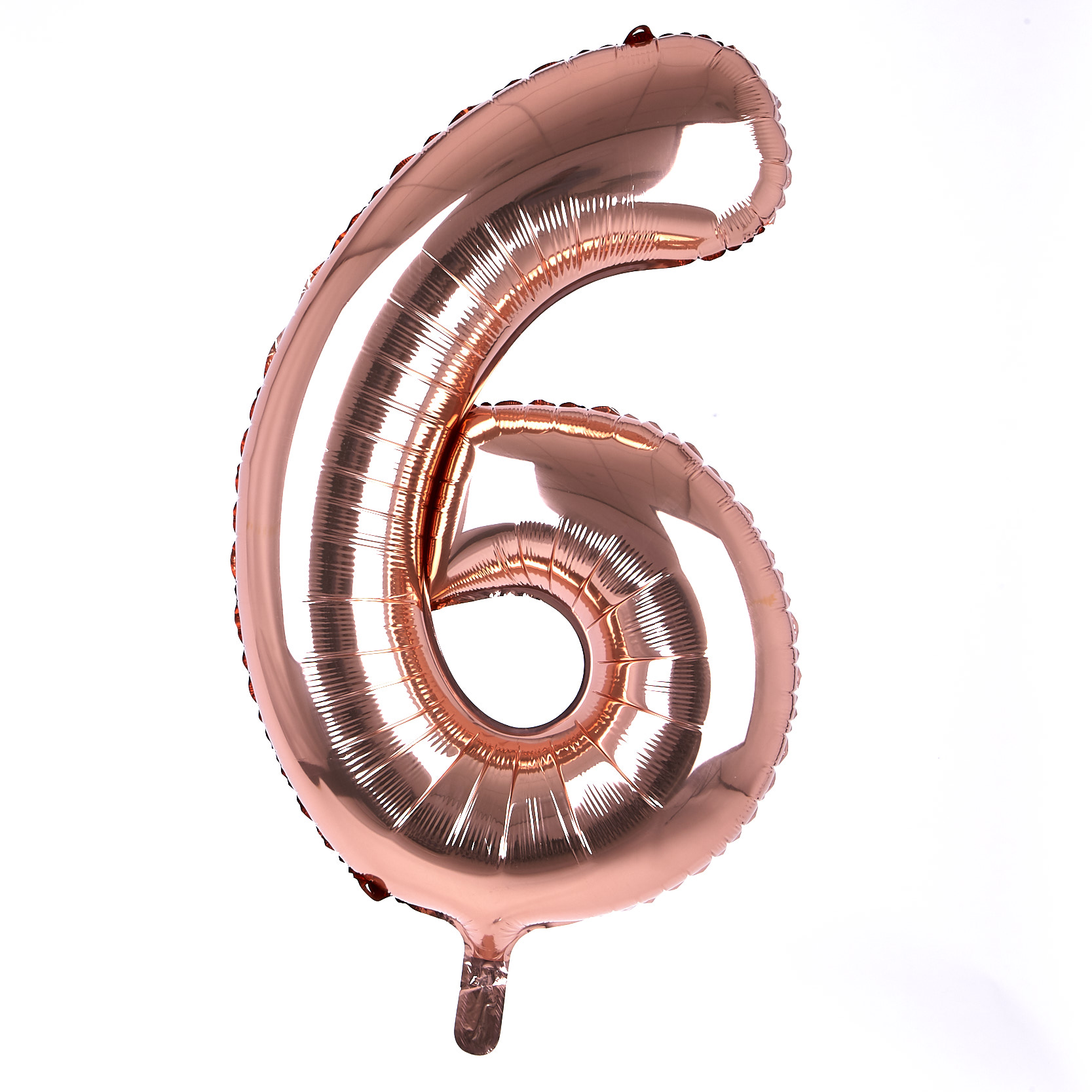 Age 16 Giant Foil Helium Numeral Balloons - Rose Gold (deflated)