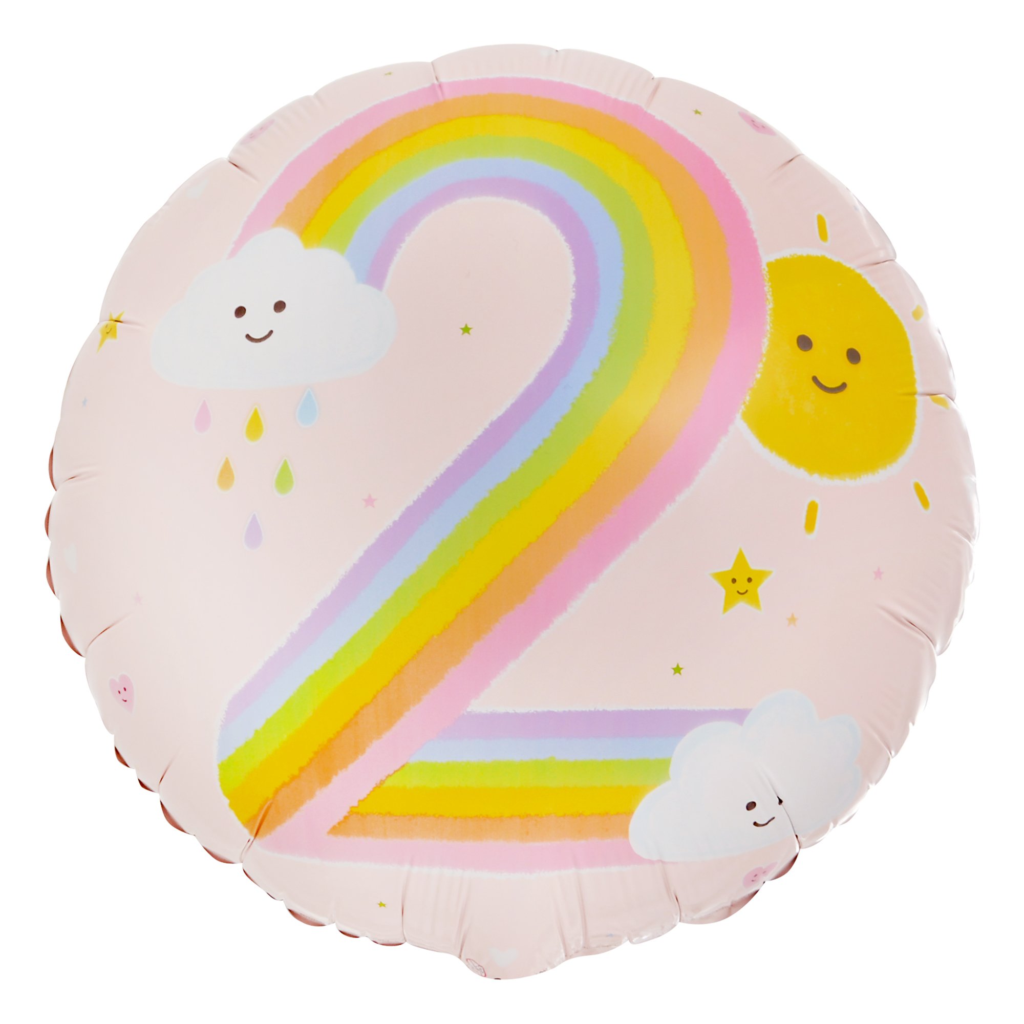Rainbow 2nd Birthday 18-Inch Foil Helium Balloon