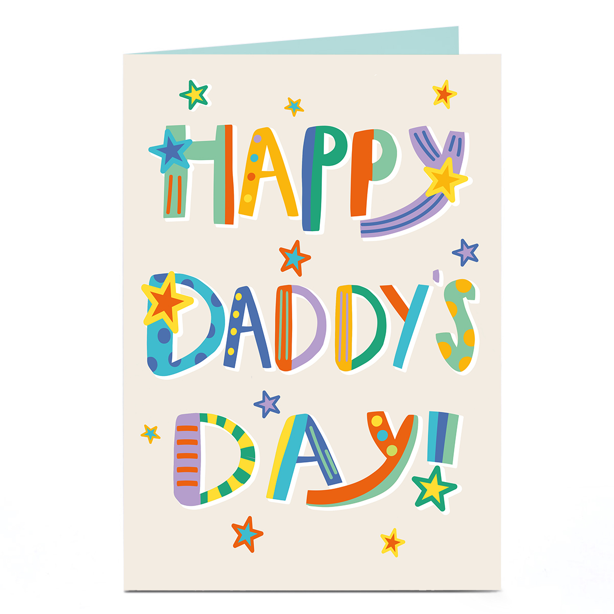Personalised Father's Day Card - Happy Daddy's Day Stars