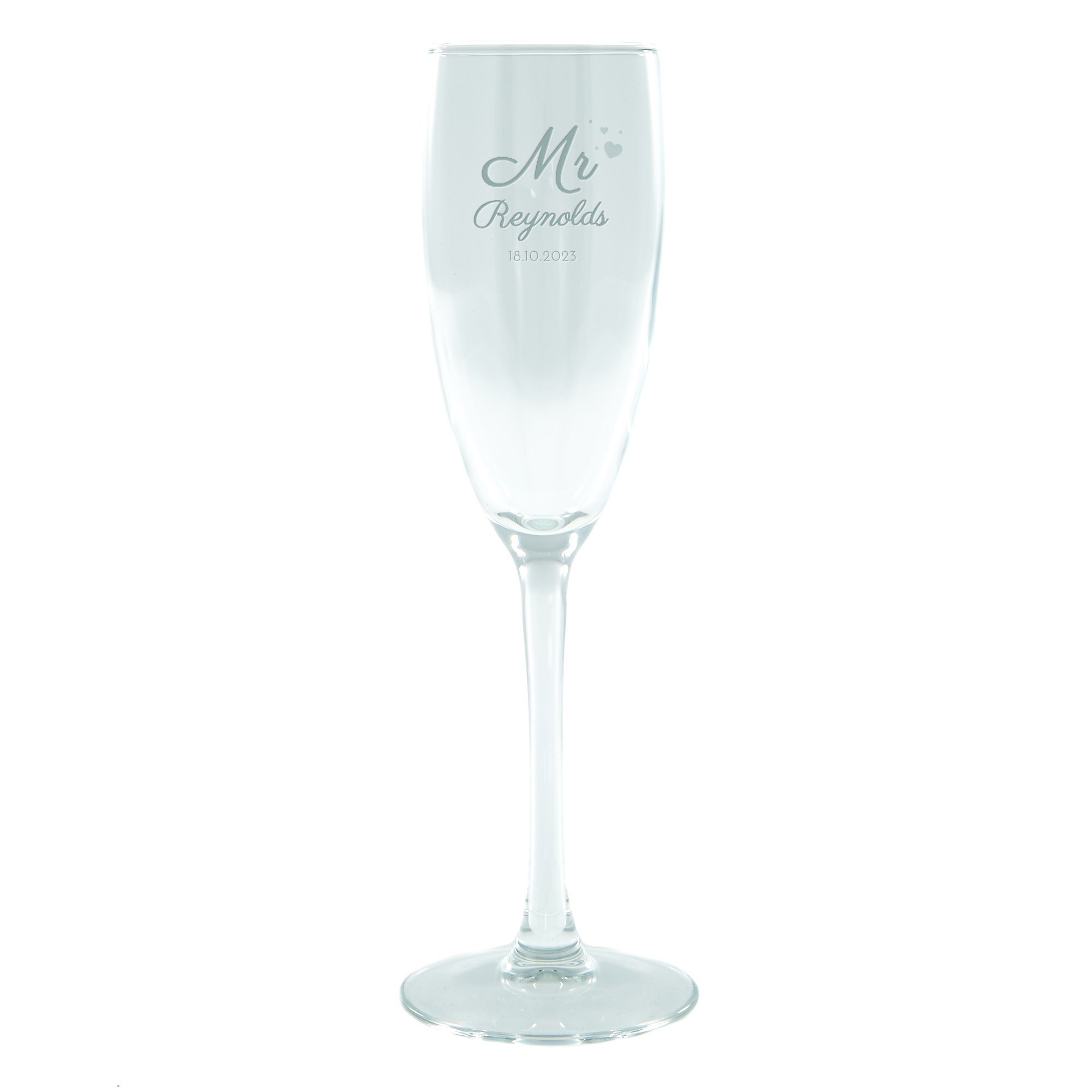 Personalised Wedding Champagne Glass - Mr