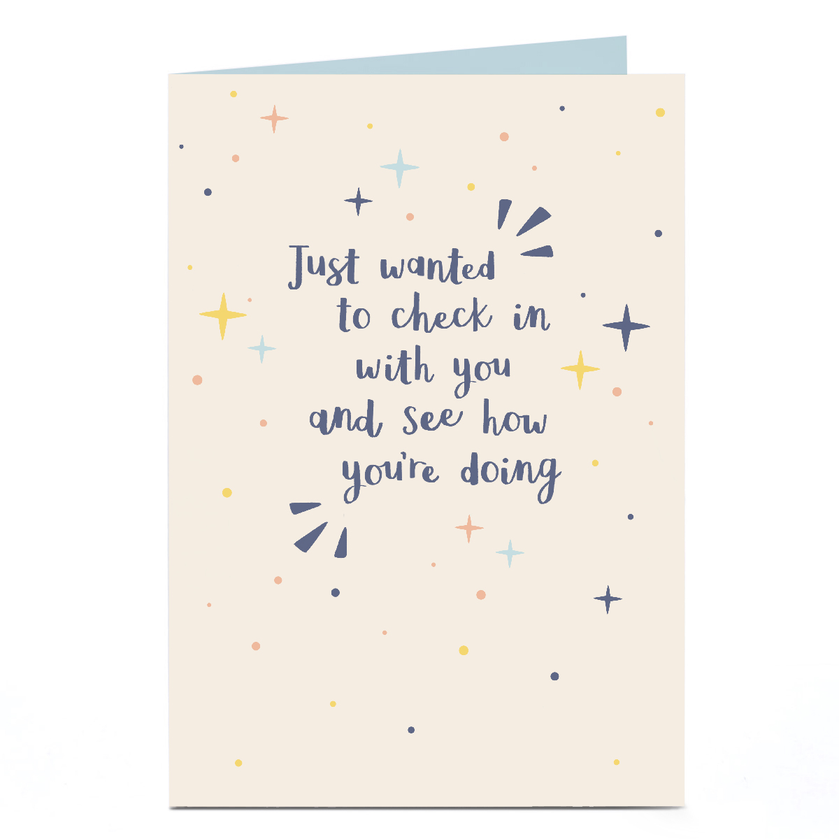 Personalised Thinking of You Card - Just Wanted To Check In