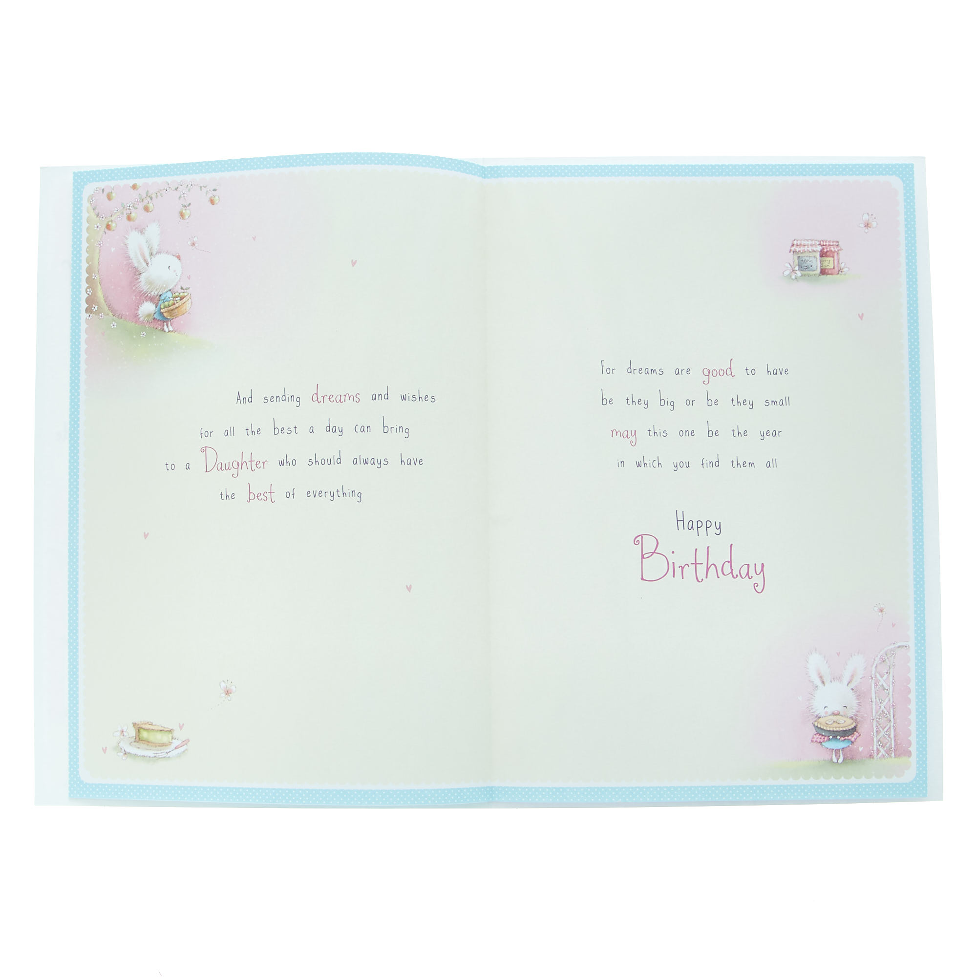 Birthday Card - Daughter Bunnies