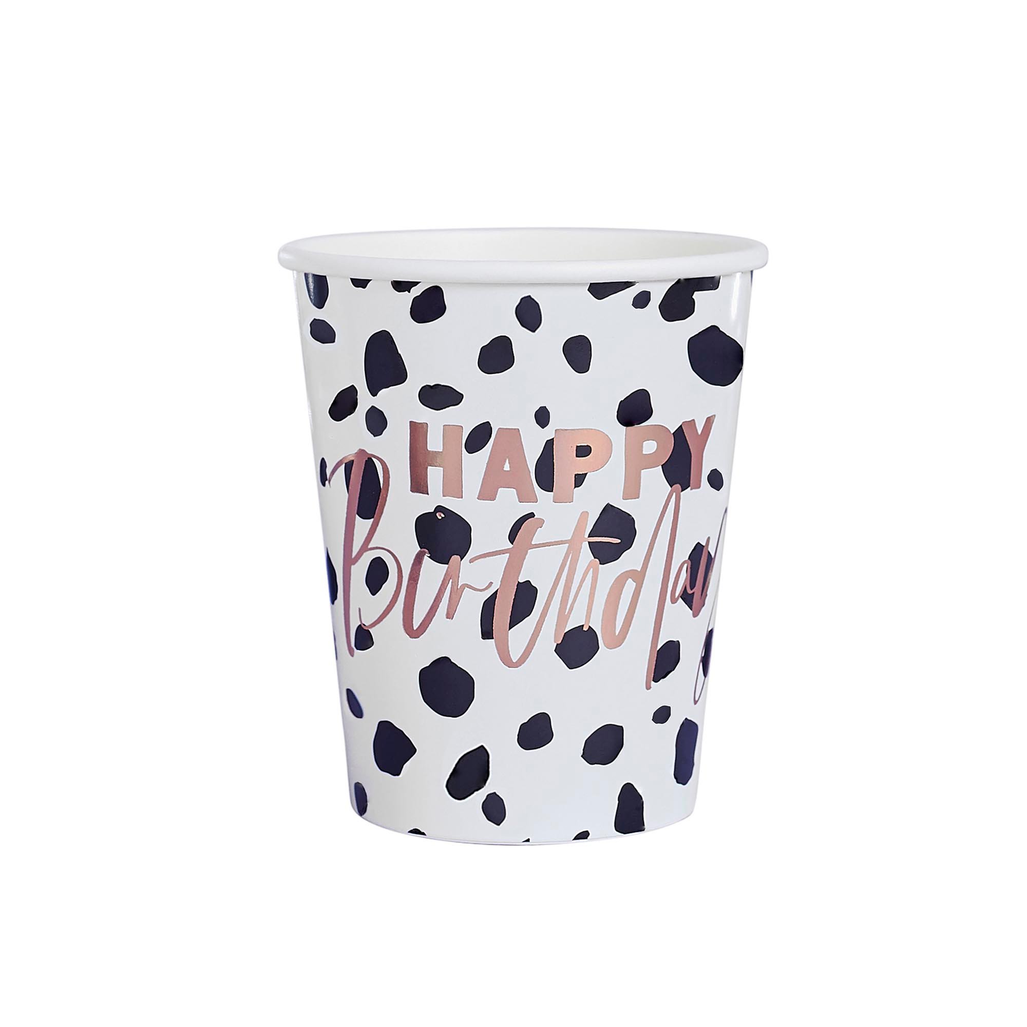Dalmatian Happy Birthday Paper Cups - Pack of 10