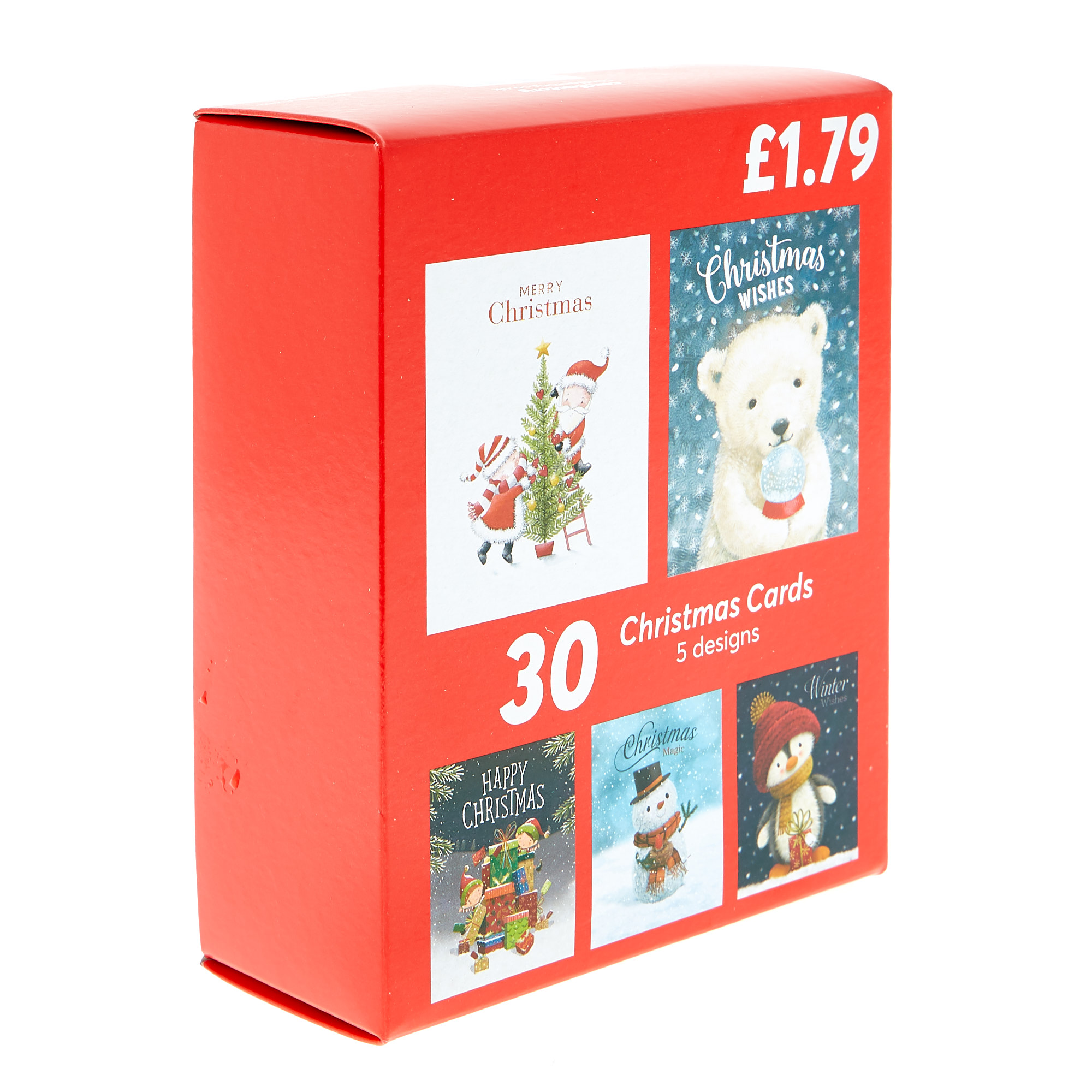 30 Value Christmas Cards - Cute (5 Designs)