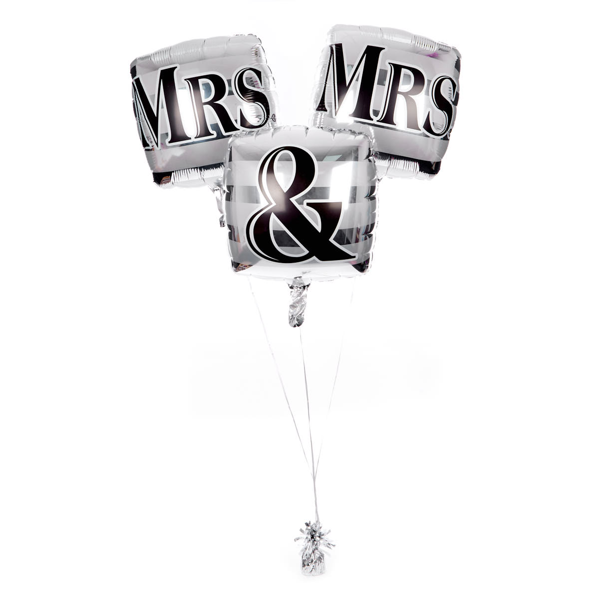 Square Mrs & Mrs Balloon Bouquet - DELIVERED INFLATED!