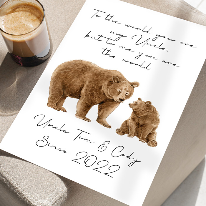 Personalised Bear Print
