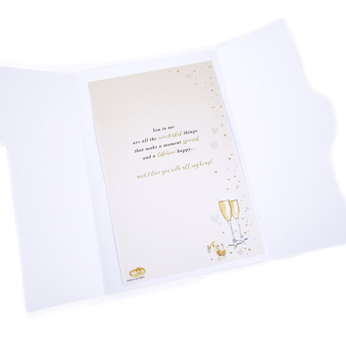 Wedding Anniversary Card - Champagne