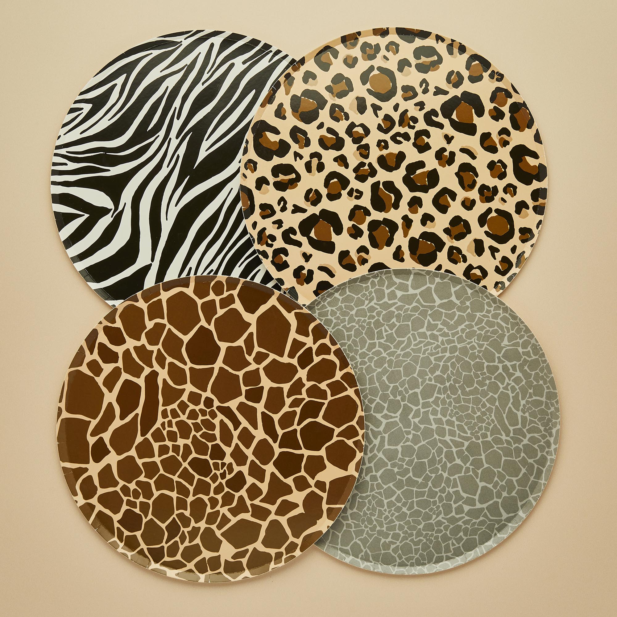 Animal Print Paper Plates - Pack of 8