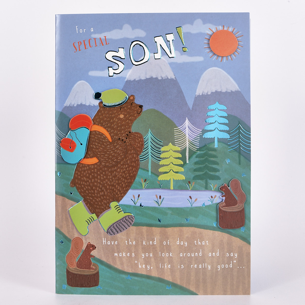 Signature Collection Birthday Card - Son Bear Camping