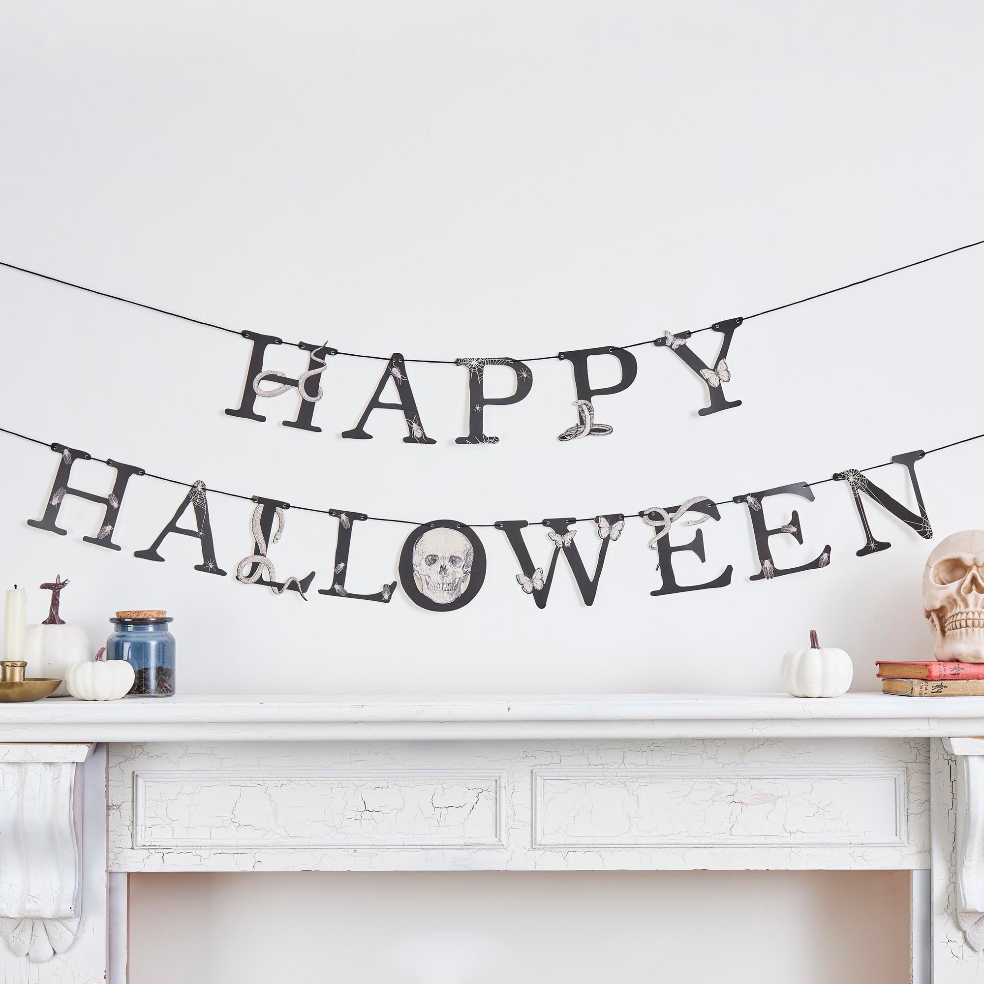 Creepy Chic Happy Halloween Card Banner 2m