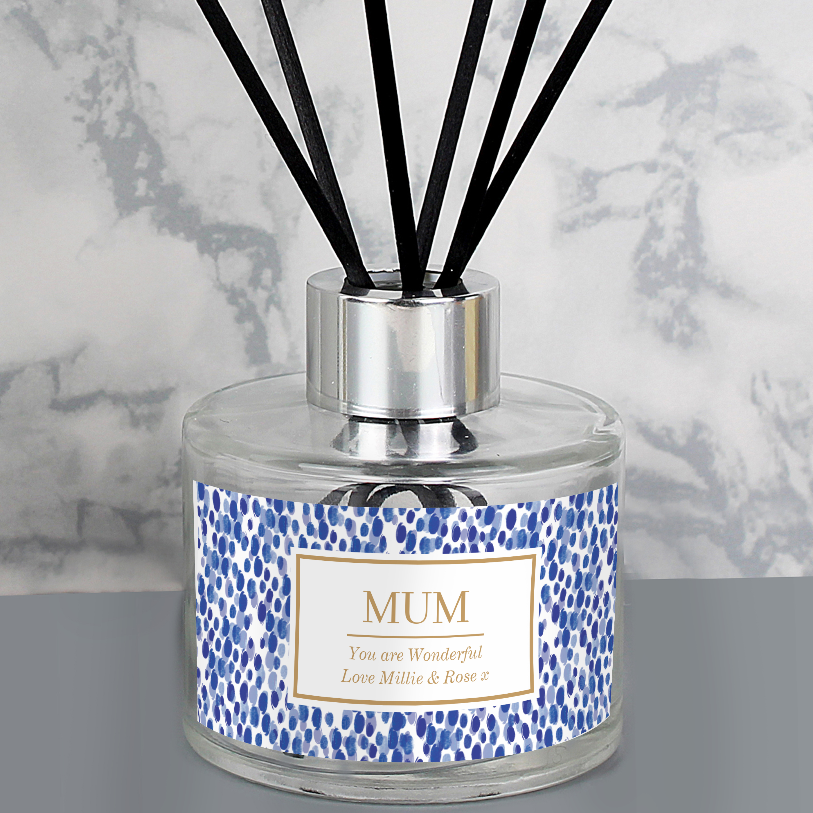 Personalised Spotty Refillable Reed Diffuser