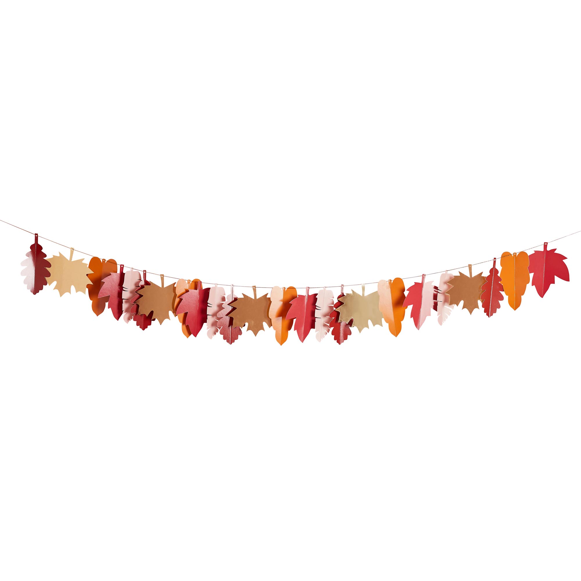 Autumnal Leaf Card Garland 2m