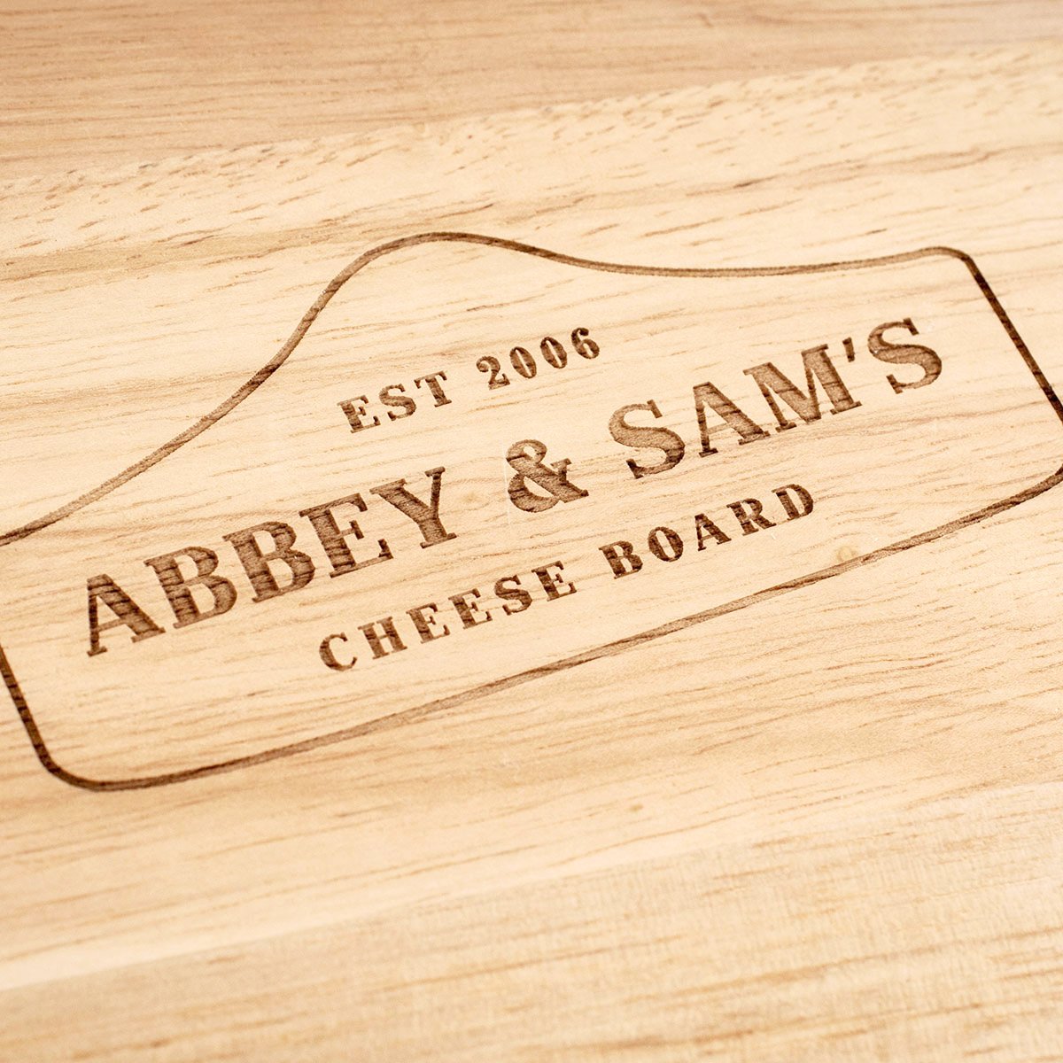 Personalised Engraved Wooden Cheeseboard Set - Anniversary