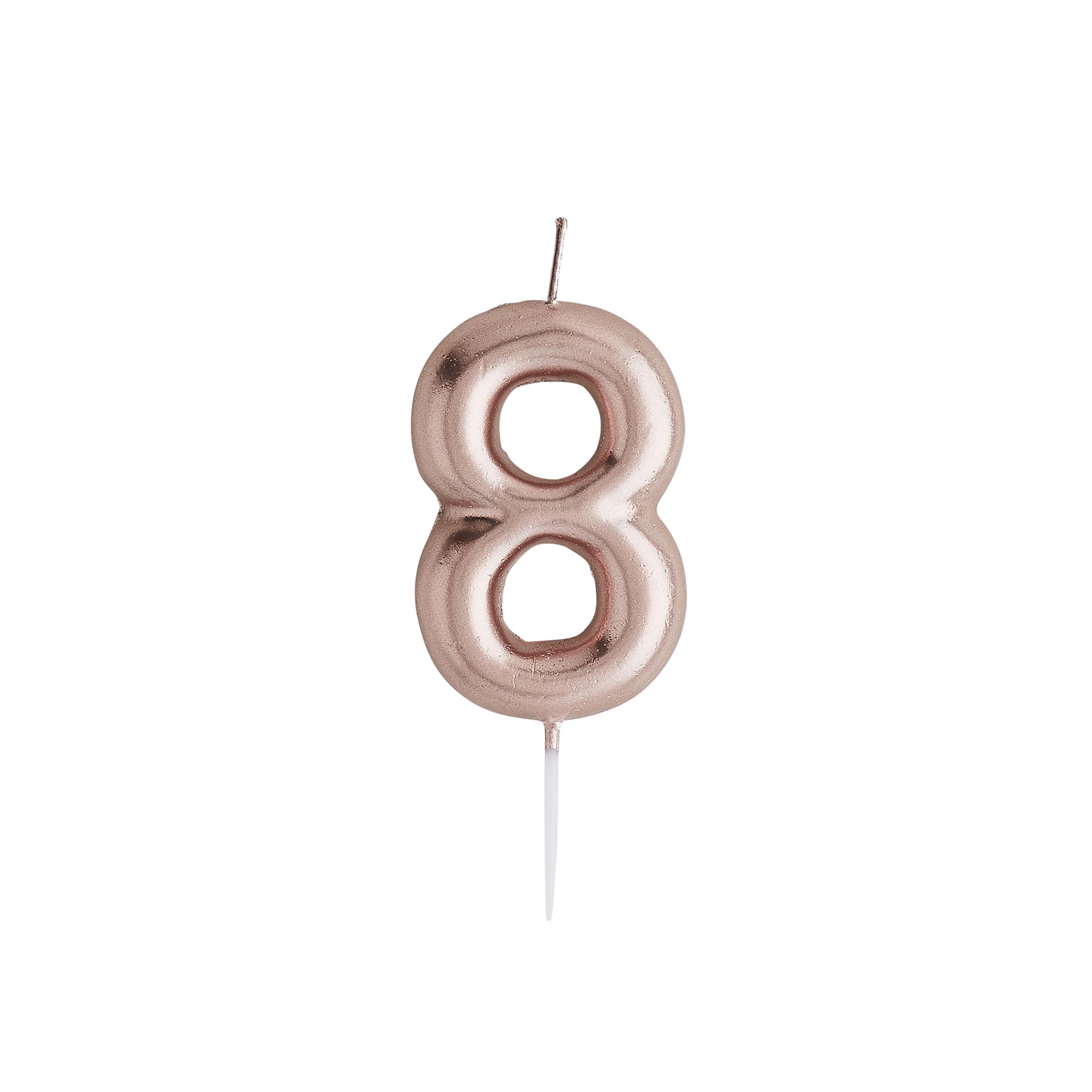 Rose Gold Number Cake Candle (0-9)