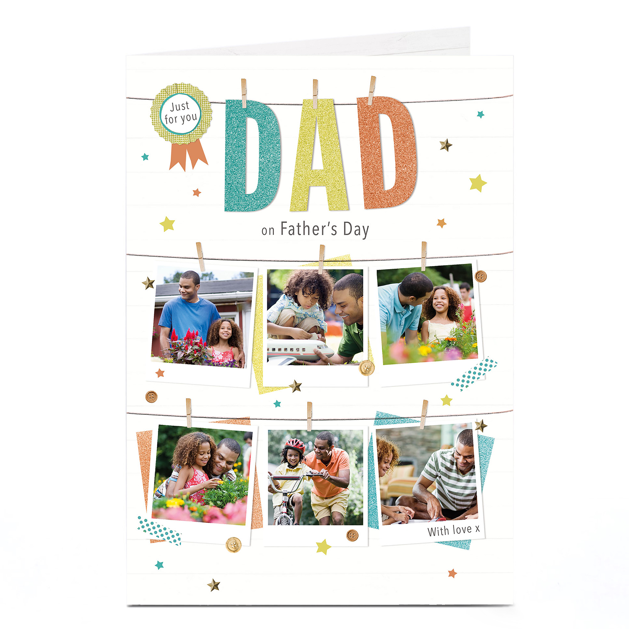 Photo Father's Day Card - Polaroid Washing Lines