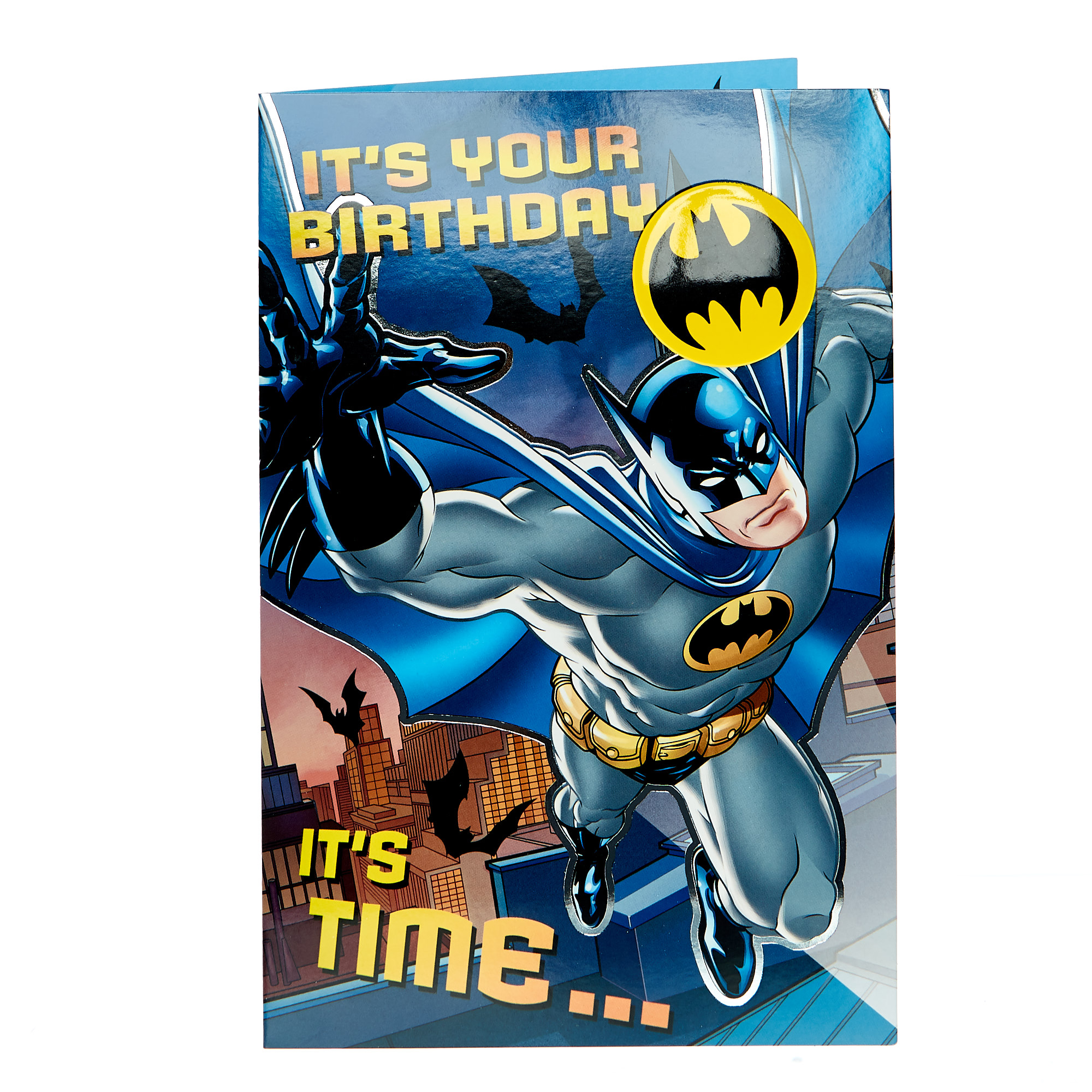 Batman Birthday Card With Badge