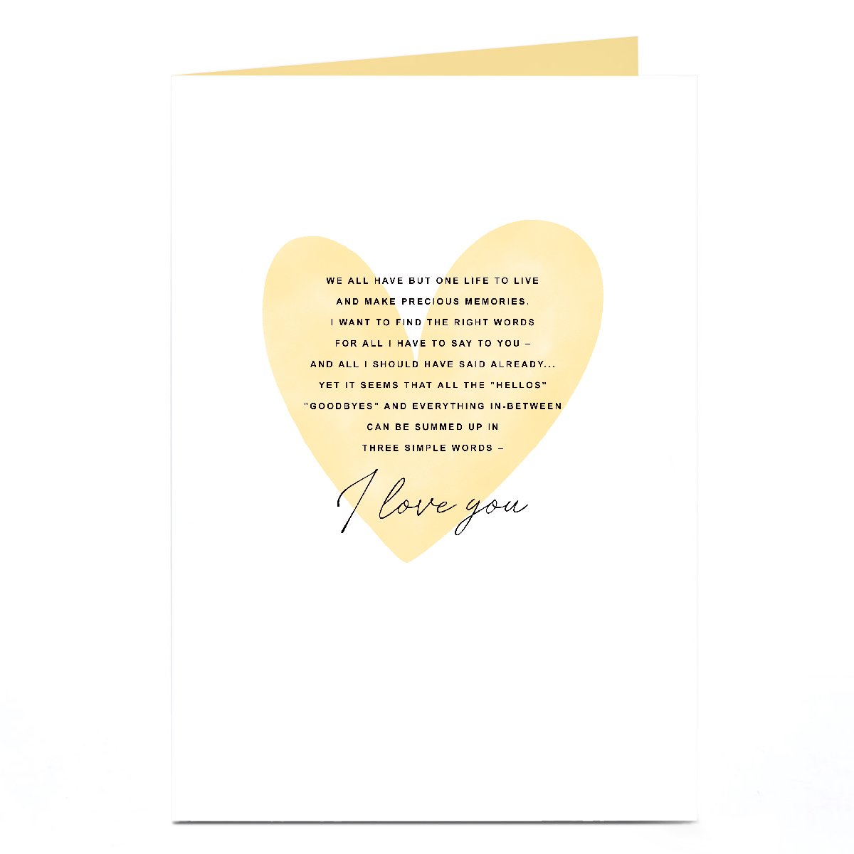 Personalised Thinking of You Card - I Love You