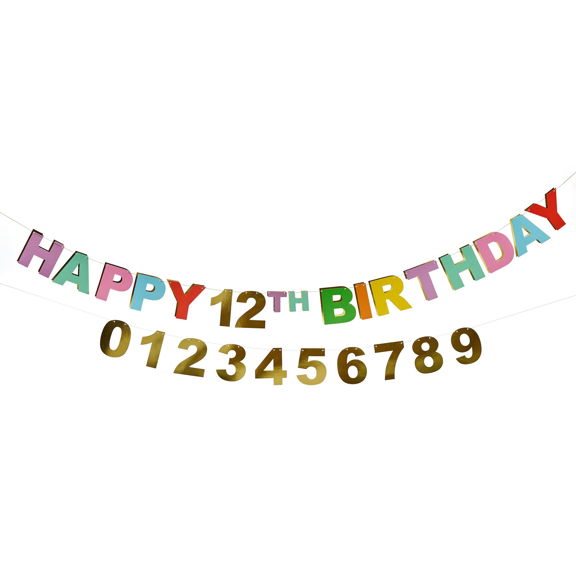Premium Brights Happy Birthday Customisable Card Banner