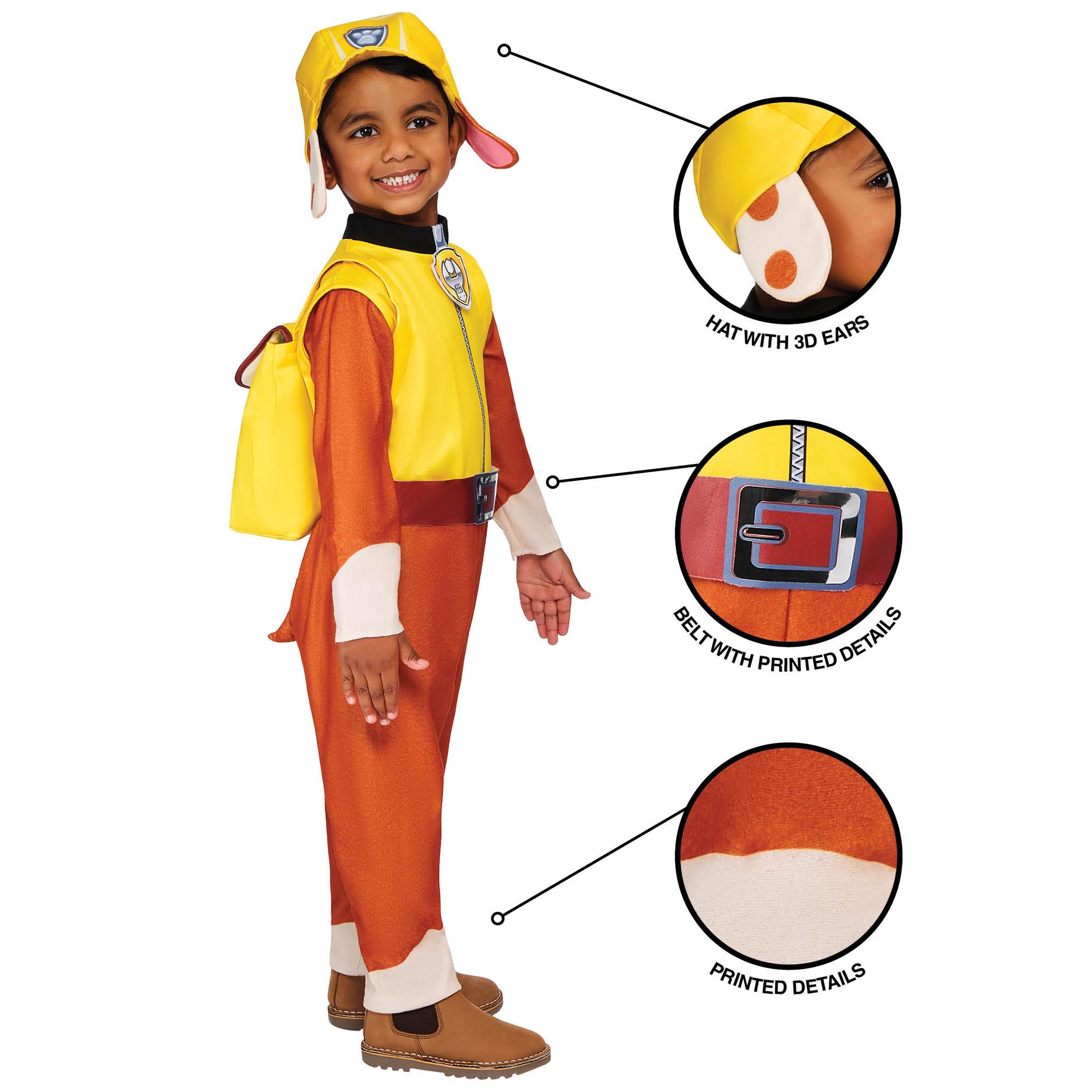 Paw Patrol Rubble Children's Fancy Dress Costume 