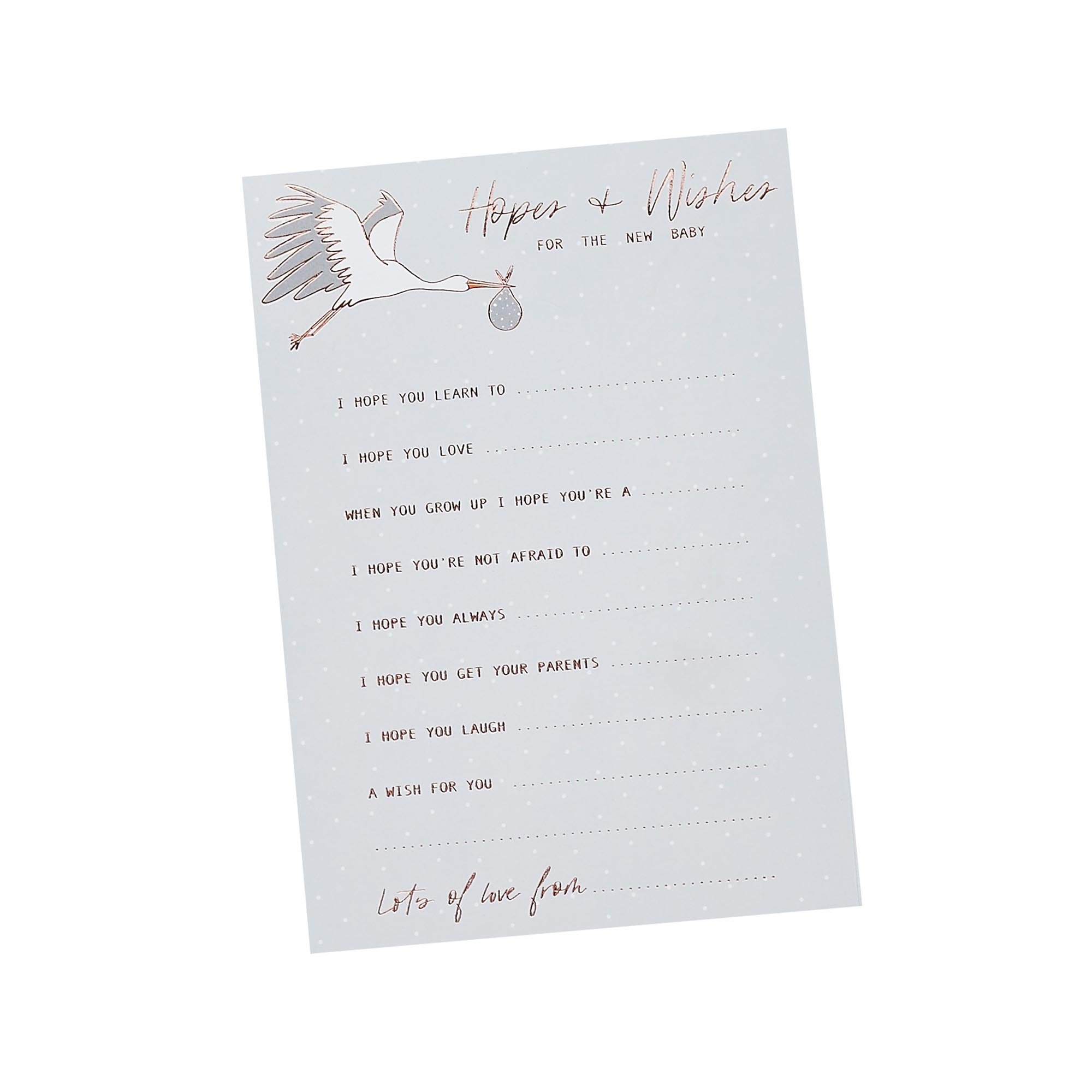 New Baby Hopes & Wishes Cards - Pack of 10