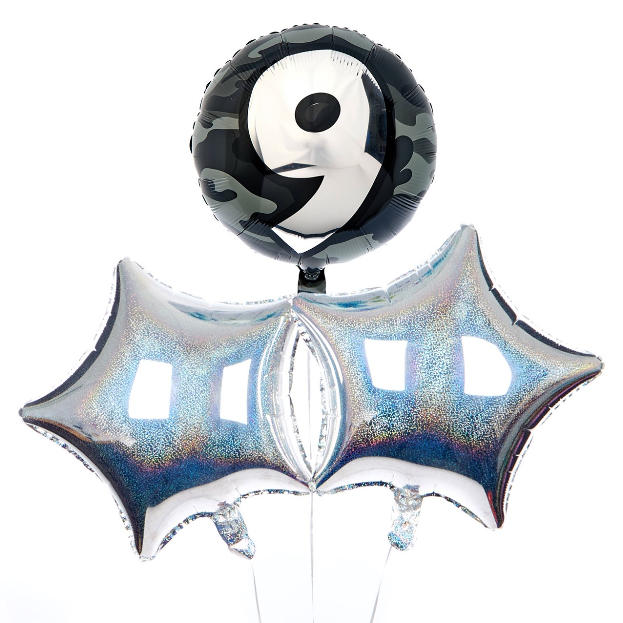 Camo 9th Birthday Balloon Bouquet - DELIVERED INFLATED!