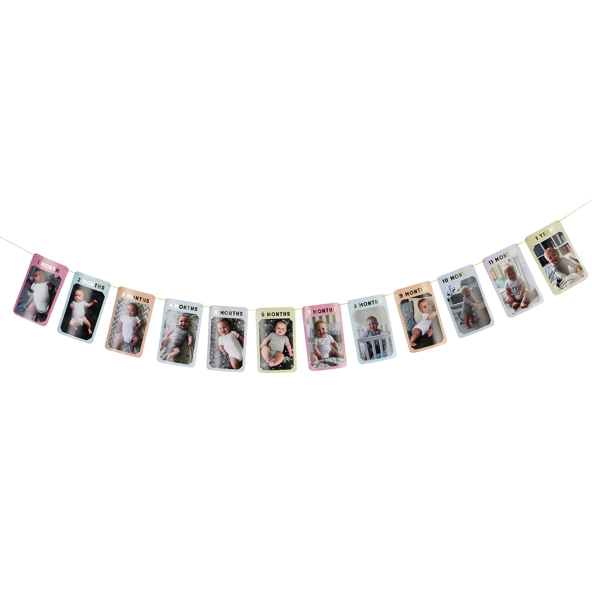 Baby Milestones 12-Month Photo Banner