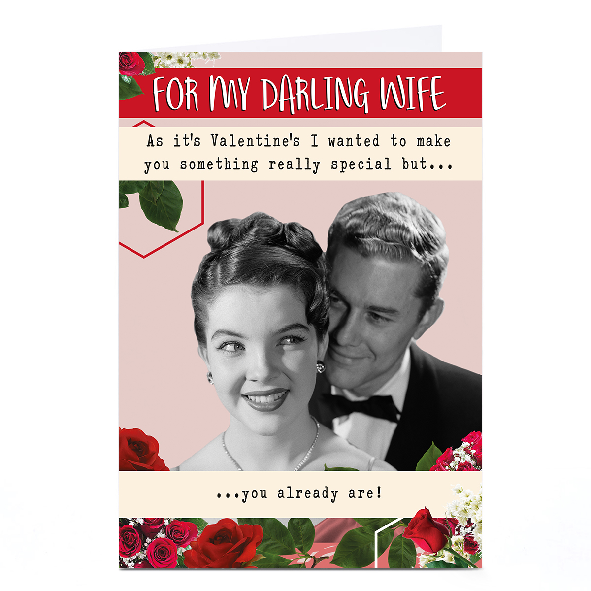 Personalised Valentine's Day Card - Darling Wife Something special 