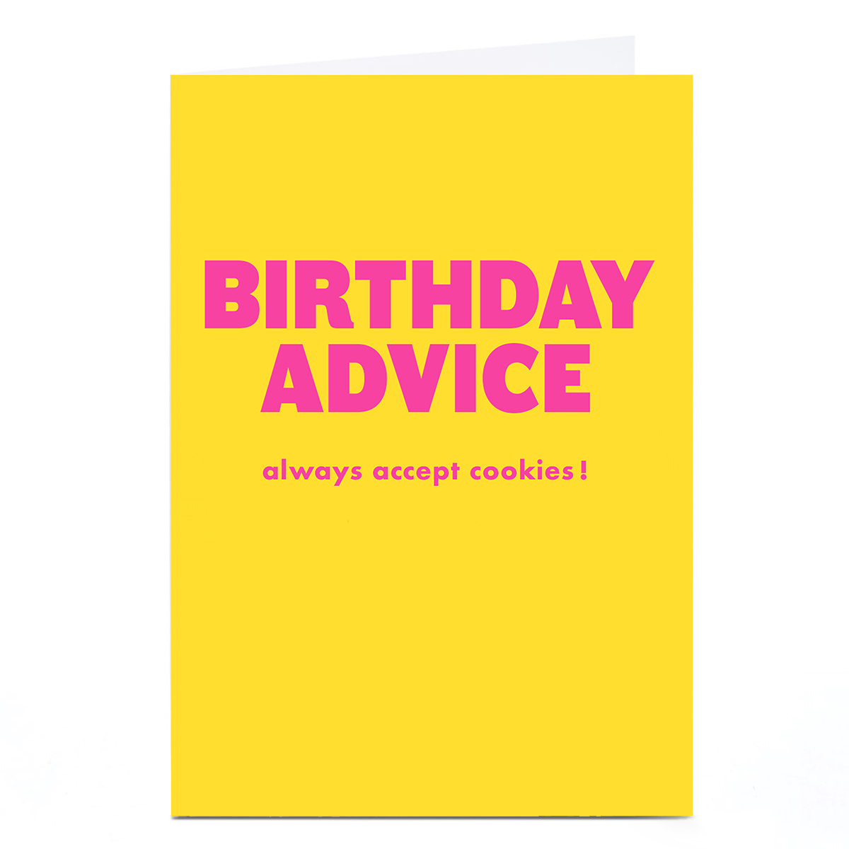 Personalised Birthday Card - Always Accept Cookies!