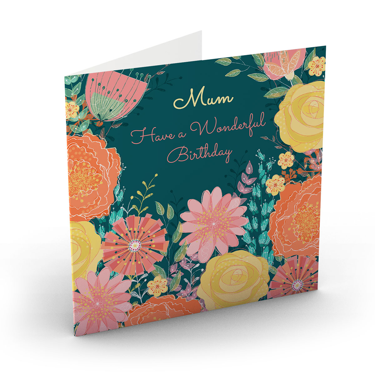 Personalised Nik Golesworthy Birthday Card - Wonderful Birthday, Floral