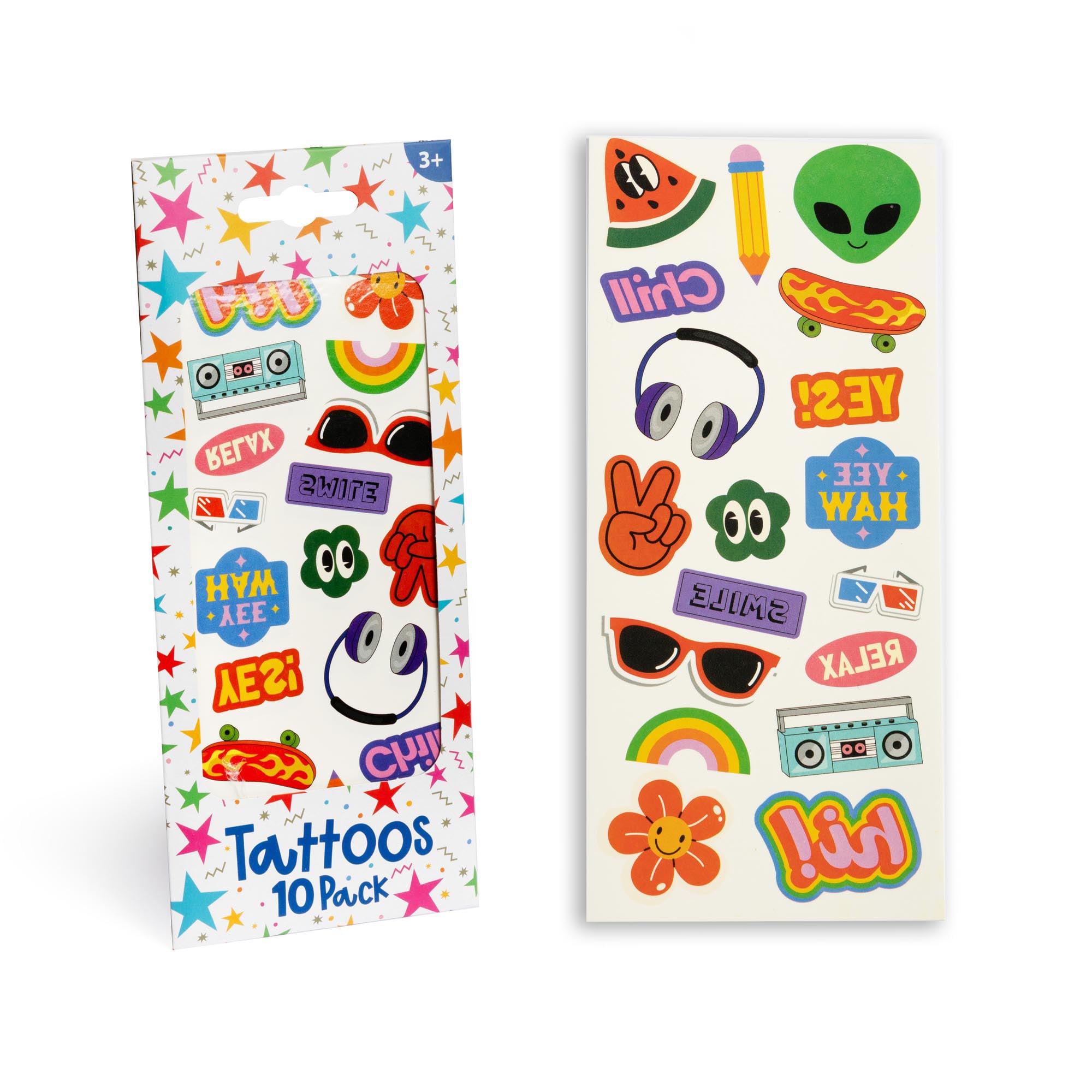 Cool Temporary Tattoos - 10 Sheets
