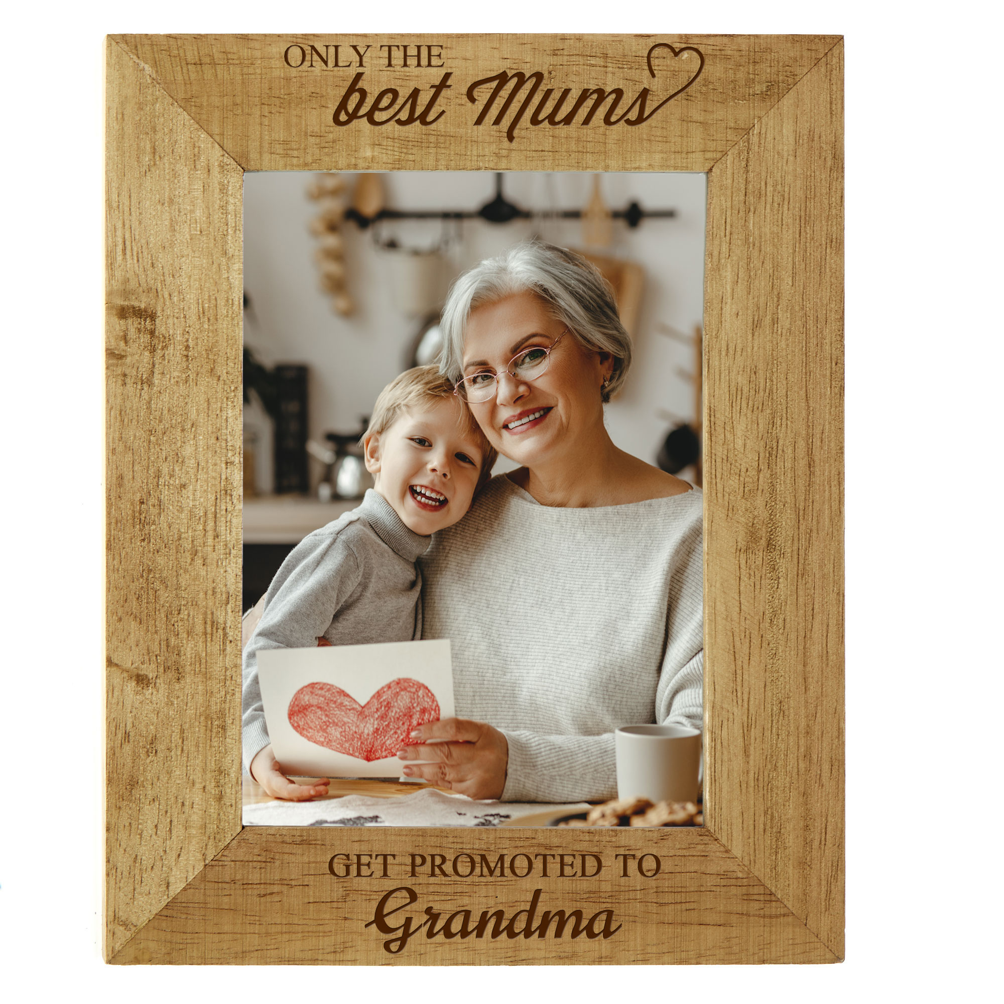 Personalised Engraved Wooden Photo Frame - Only The Best Mums