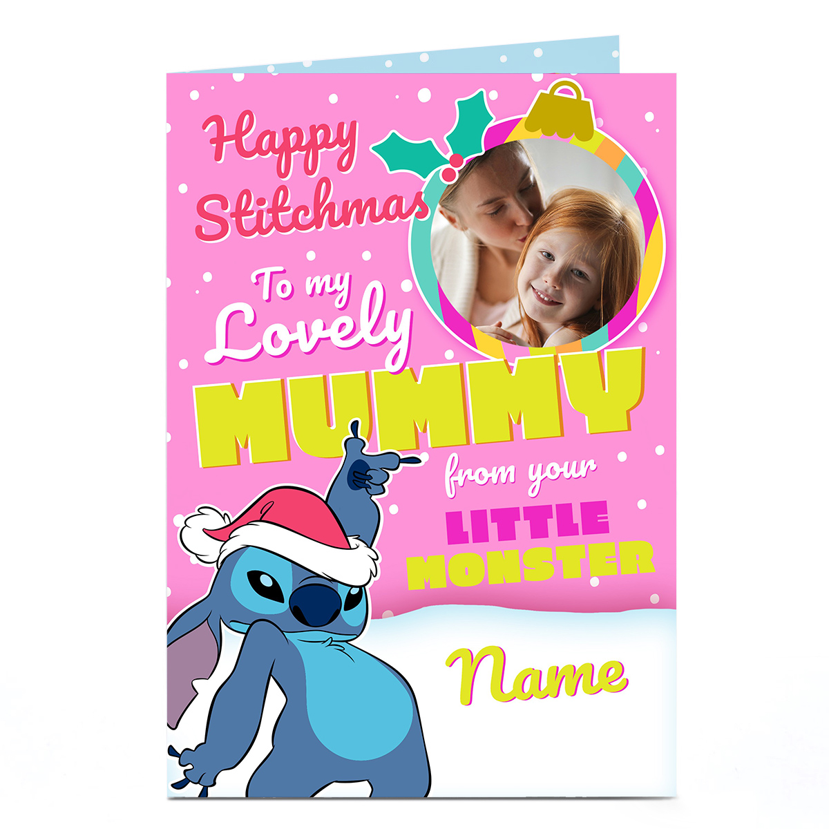 Photo Stitch Christmas Card - Happy Stitchmas, Mummy