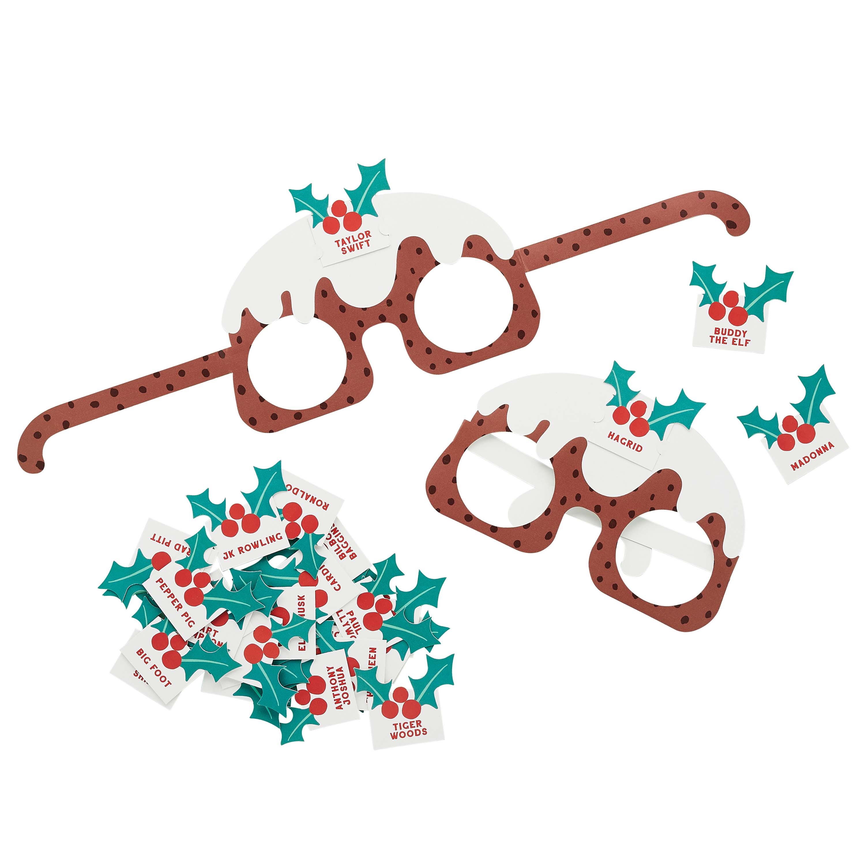 Image of Who Am I Christmas Pudding Glasses Game | Christmas Gifts