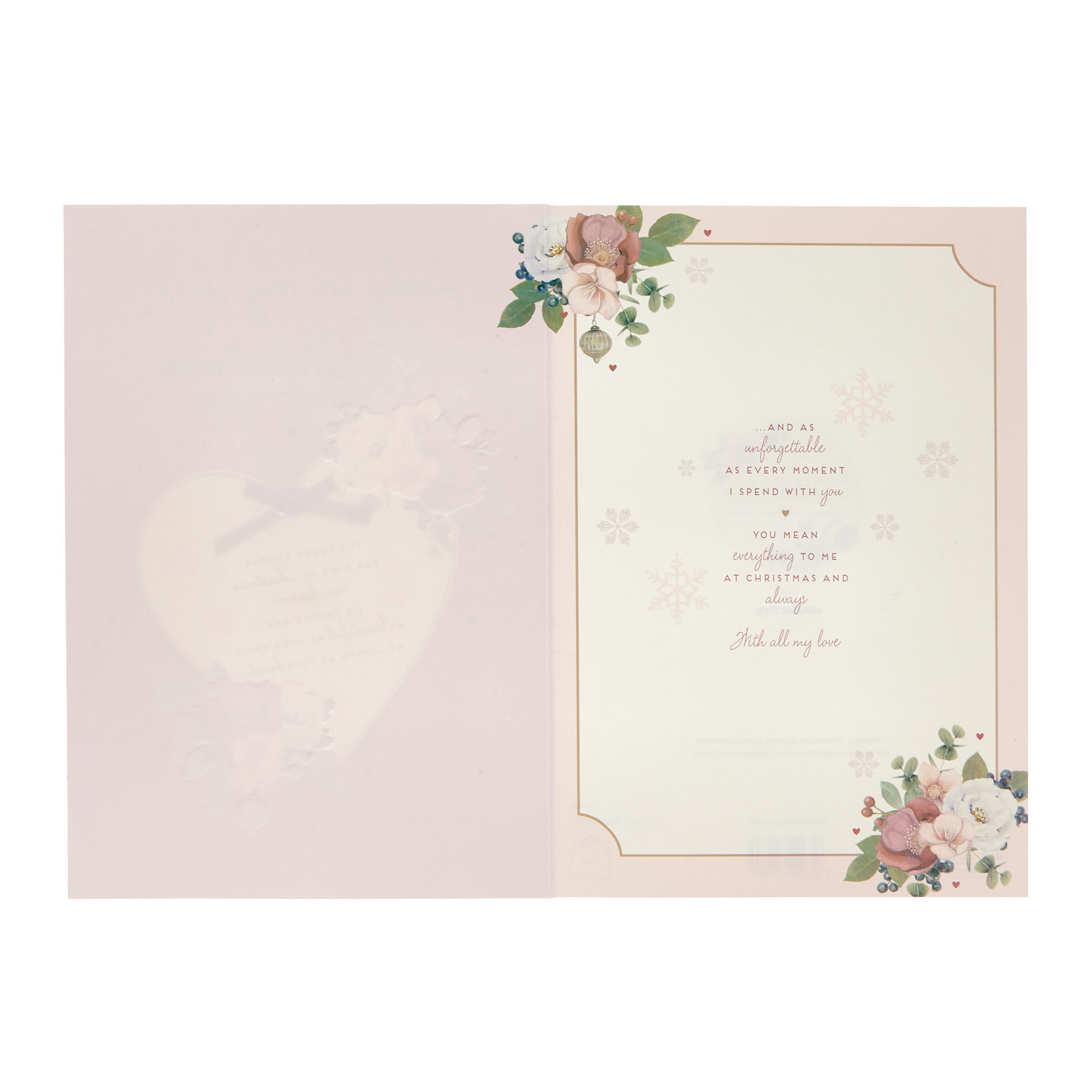 Lady In My Life Heart Christmas Card