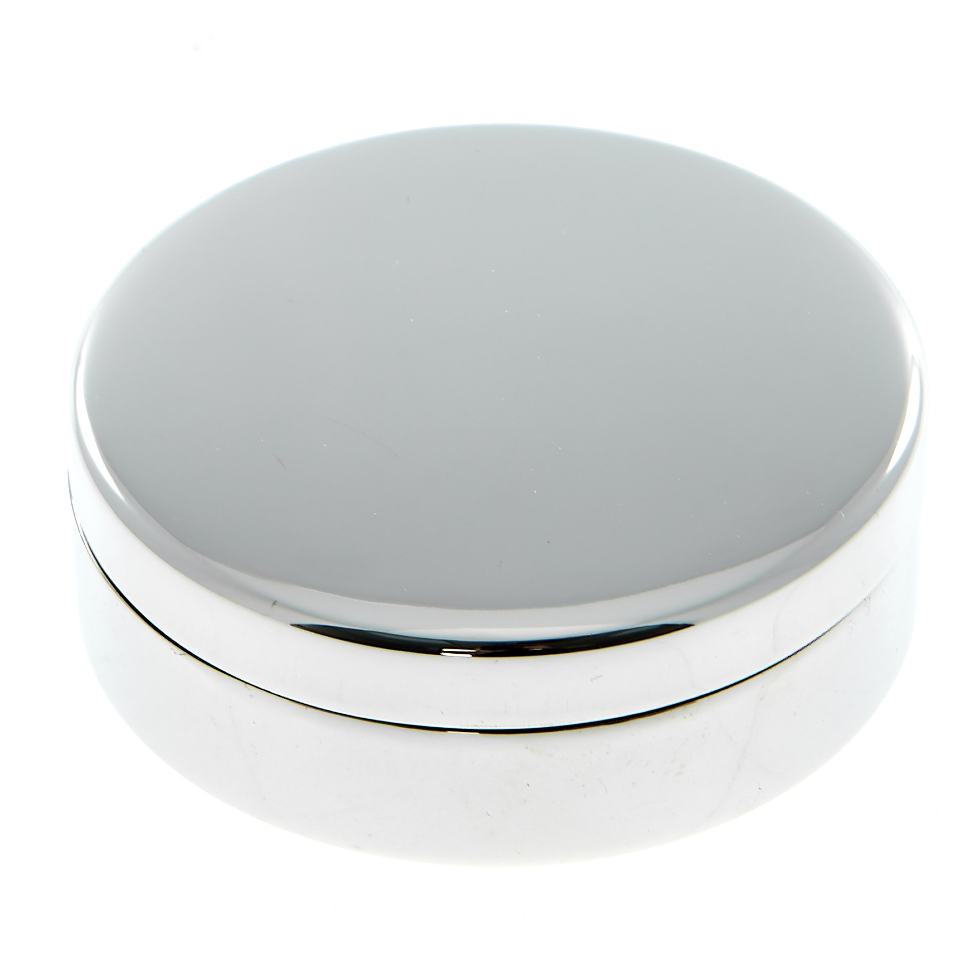 Round Silver Plated Trinket Box