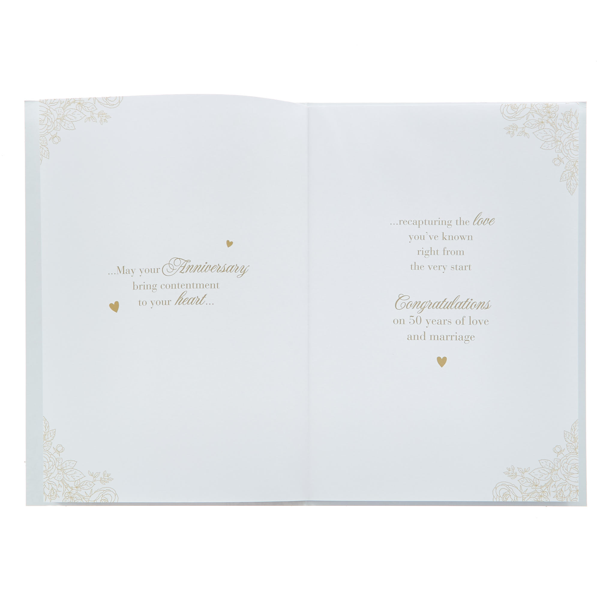 50th Anniversary Card - Happy Golden Wedding 