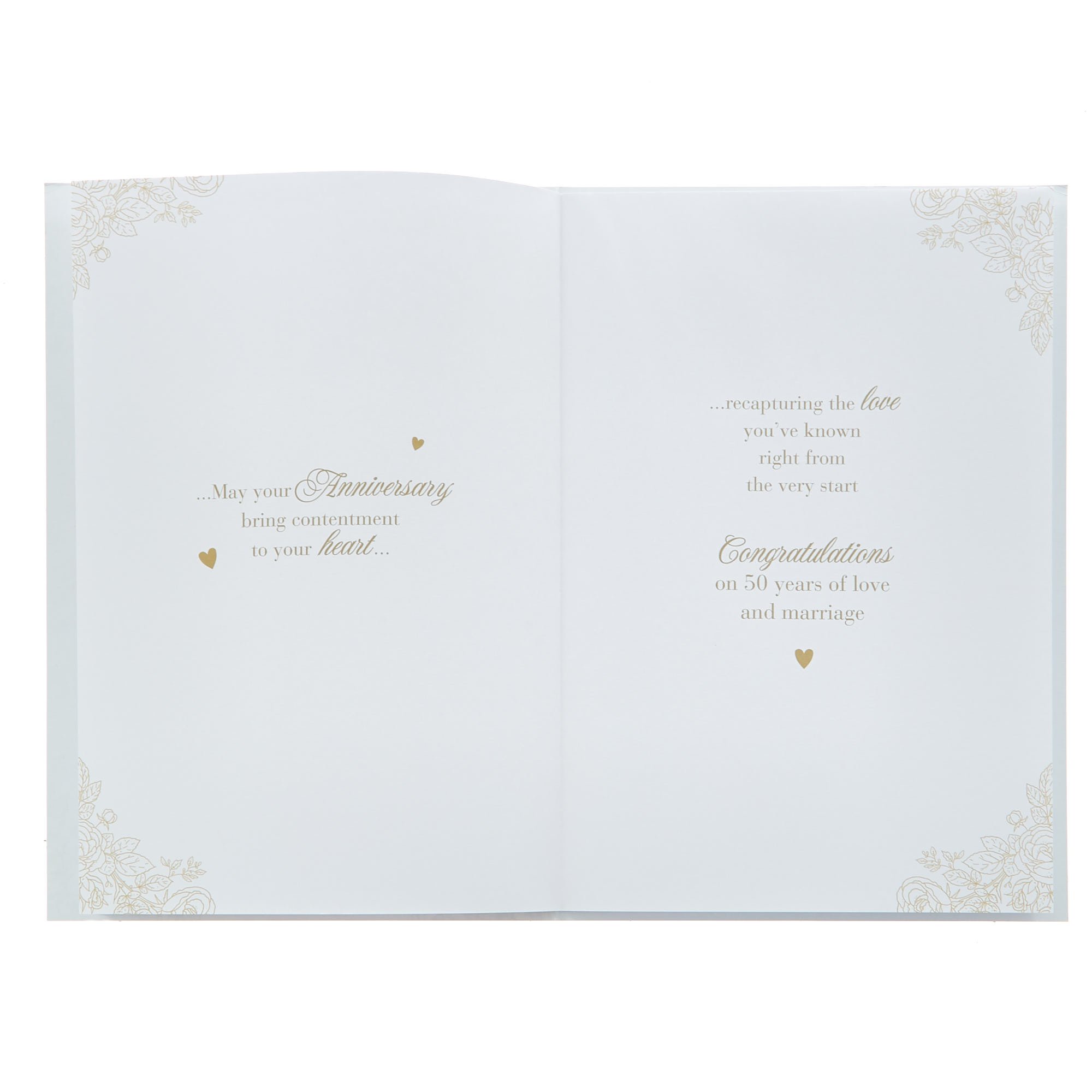 50th Anniversary Card - Happy Golden Wedding 