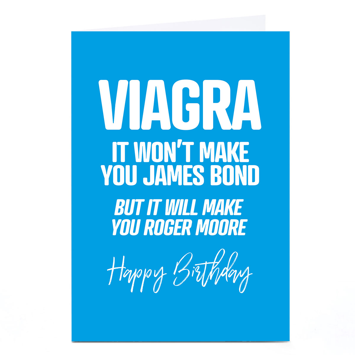 Personalised Punk Birthday Card - Won't Make You James Bond...