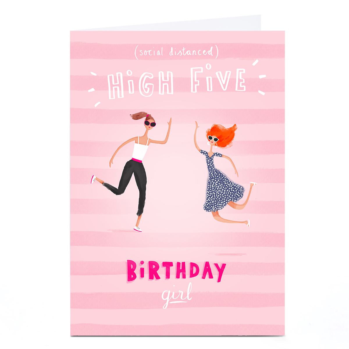 Personalised Andrew Thornton Birthday Card - Social Distanced High Five