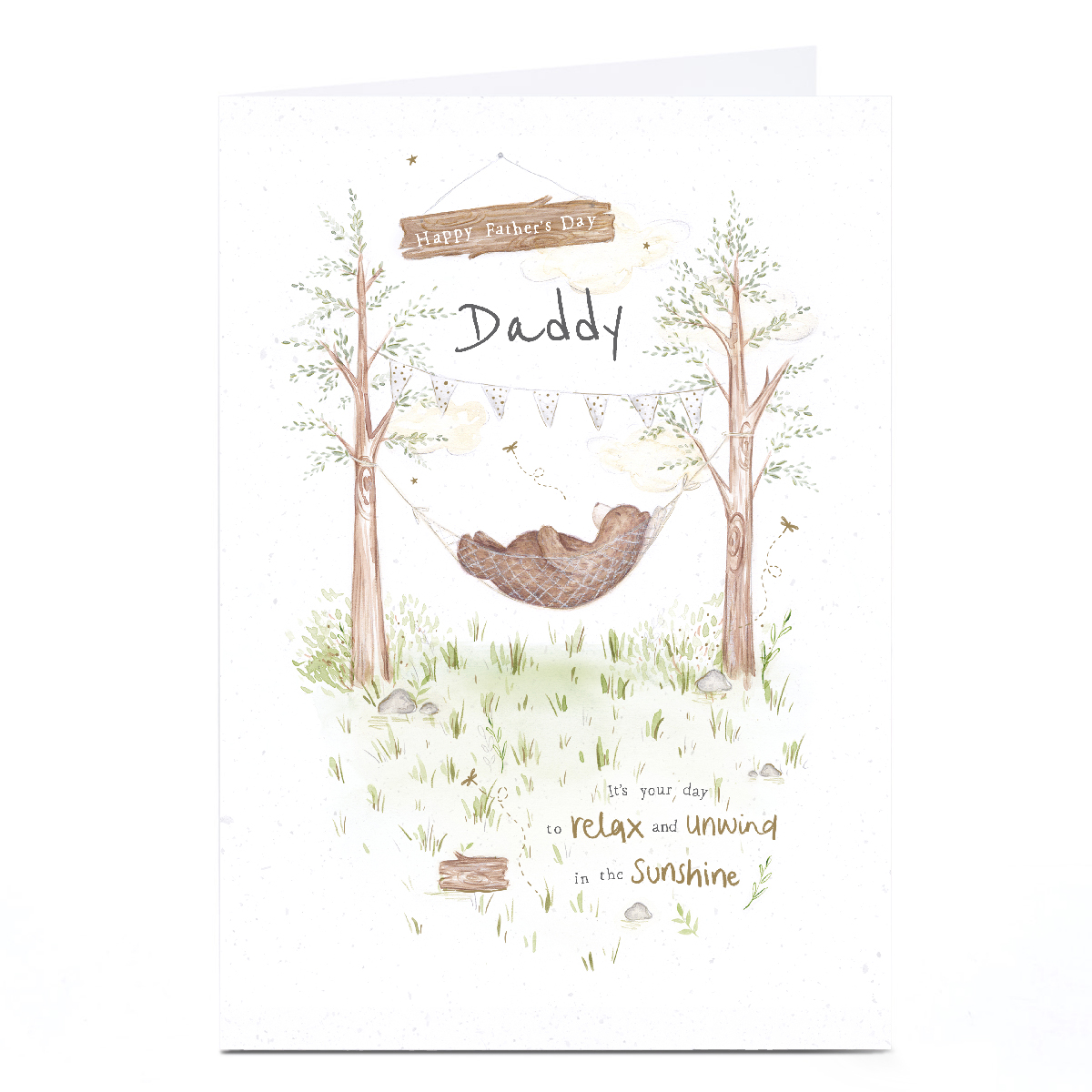 Personalised Father's Day Card - Daddy bear card