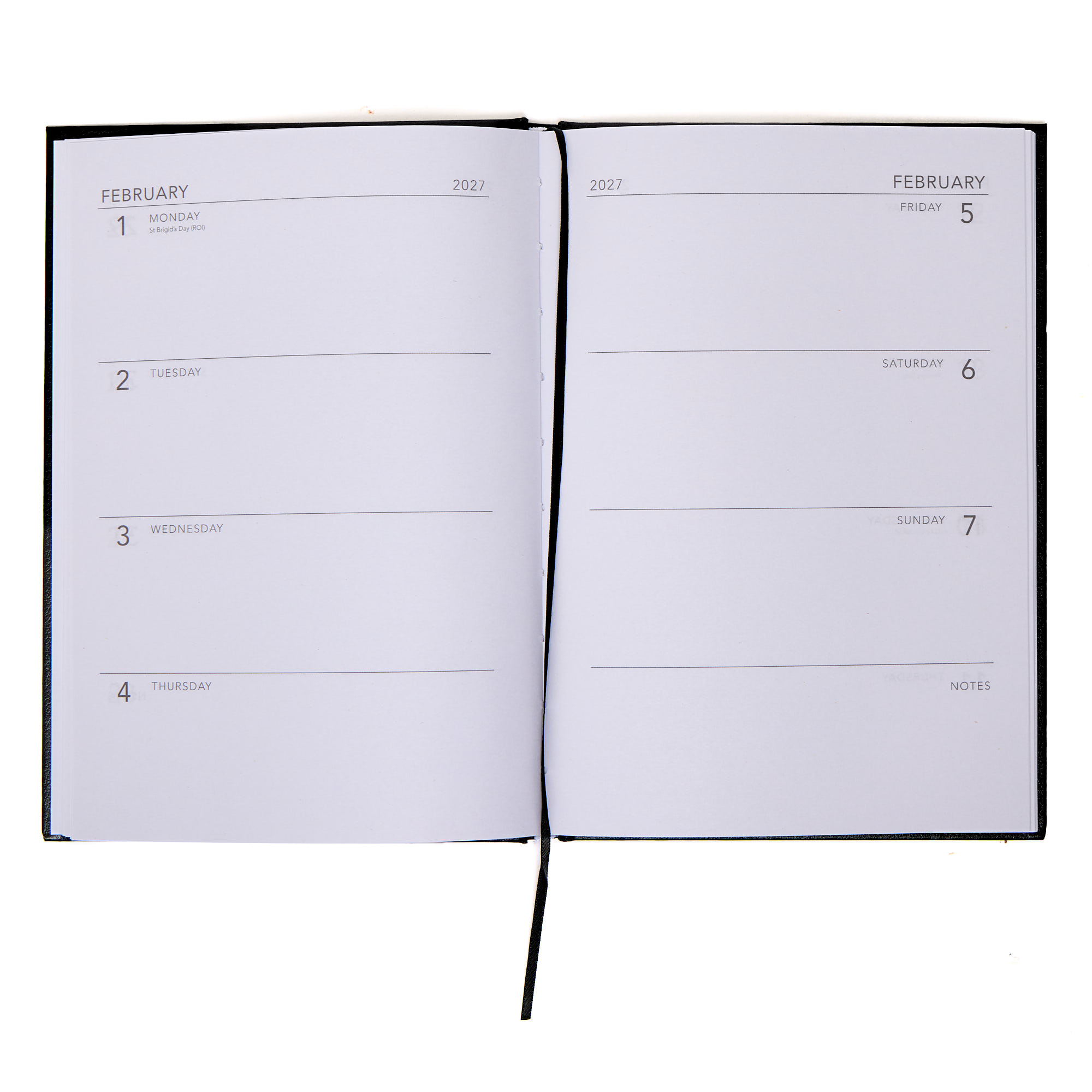 Black 2027 A5 Diary