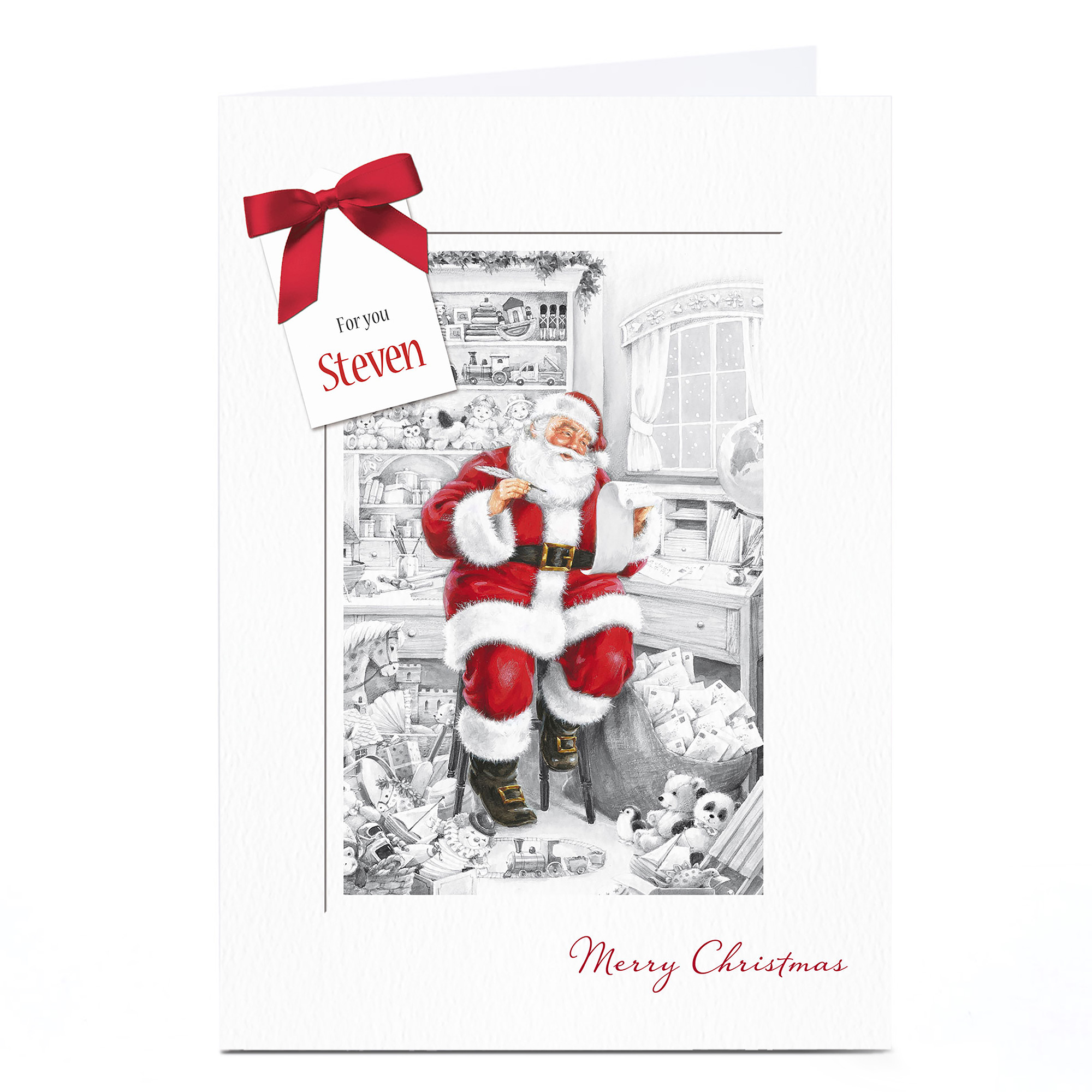 Personalised Christmas Card - Santa's List