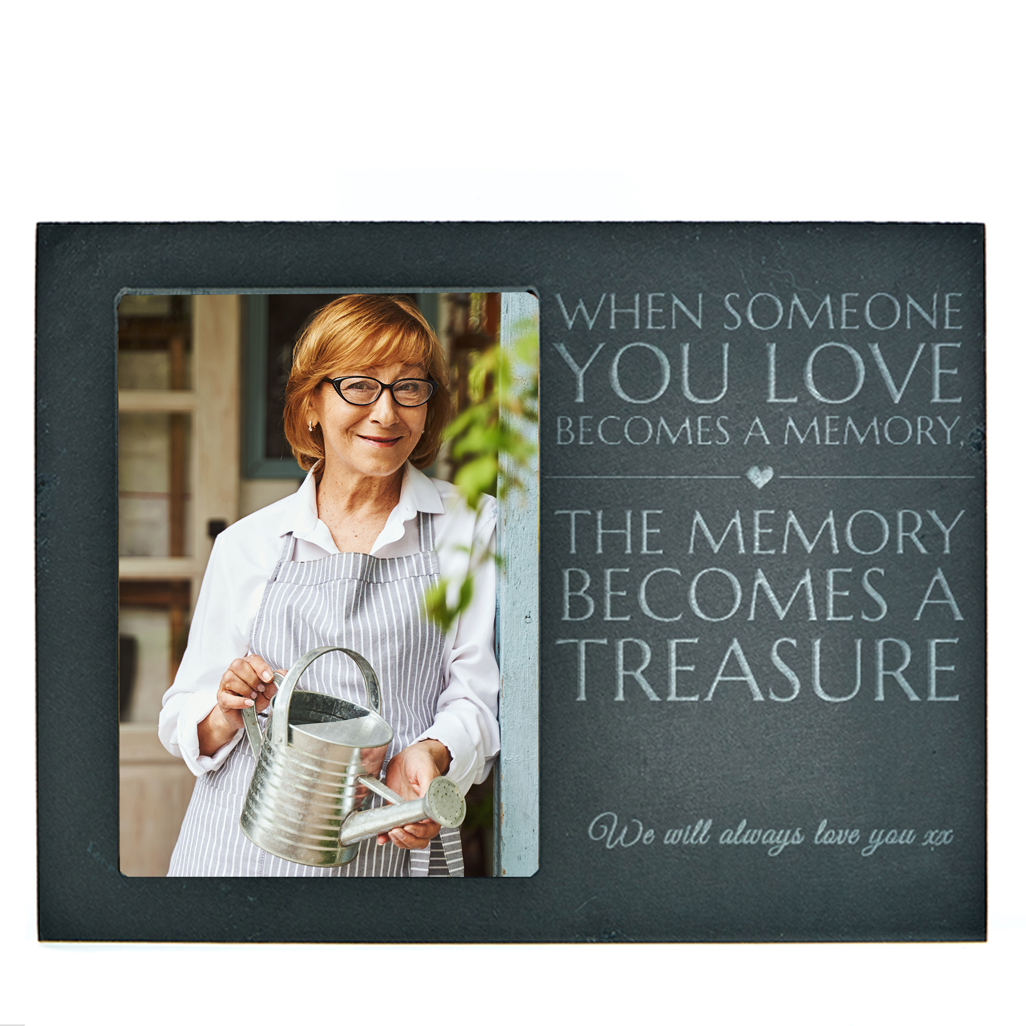 Personalised Engraved Slate Chalkboard Photo Frame - When Someone You Love