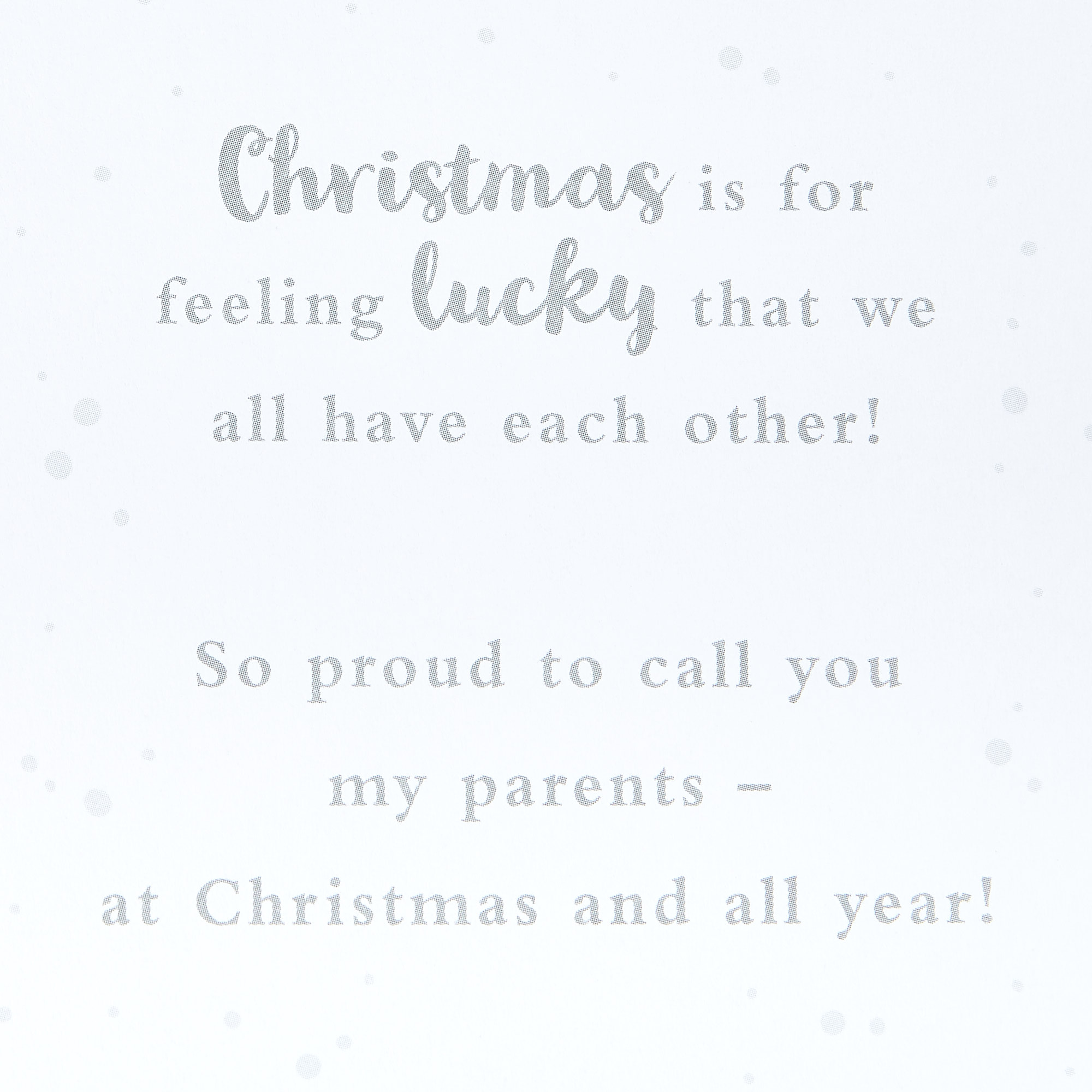 Christmas Card - Wonderful Mum & Dad Festive Wishes 